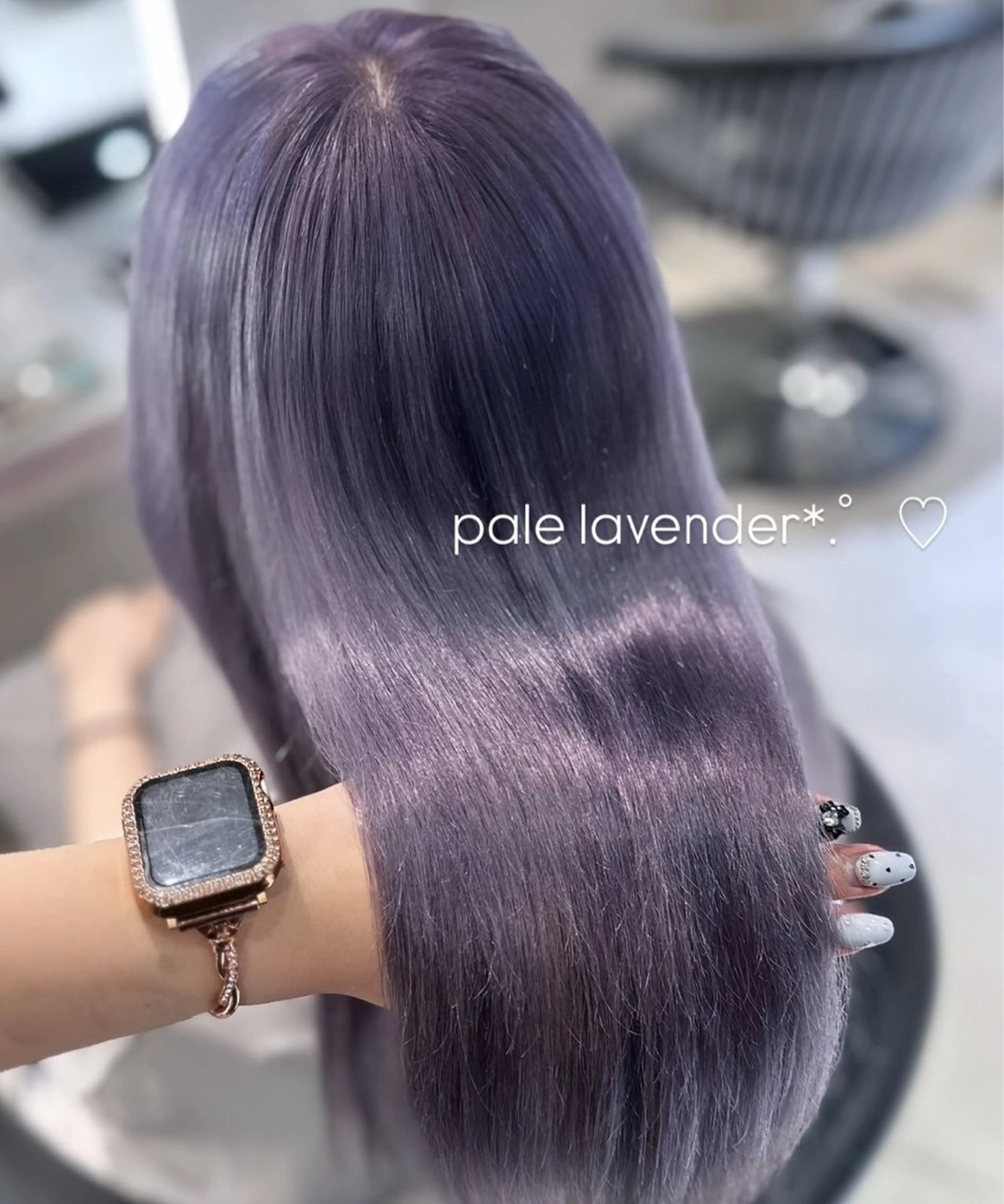 ロング ヘアカラー ハイトーン/ミルク ティー🤍reinaのヘアスタイル