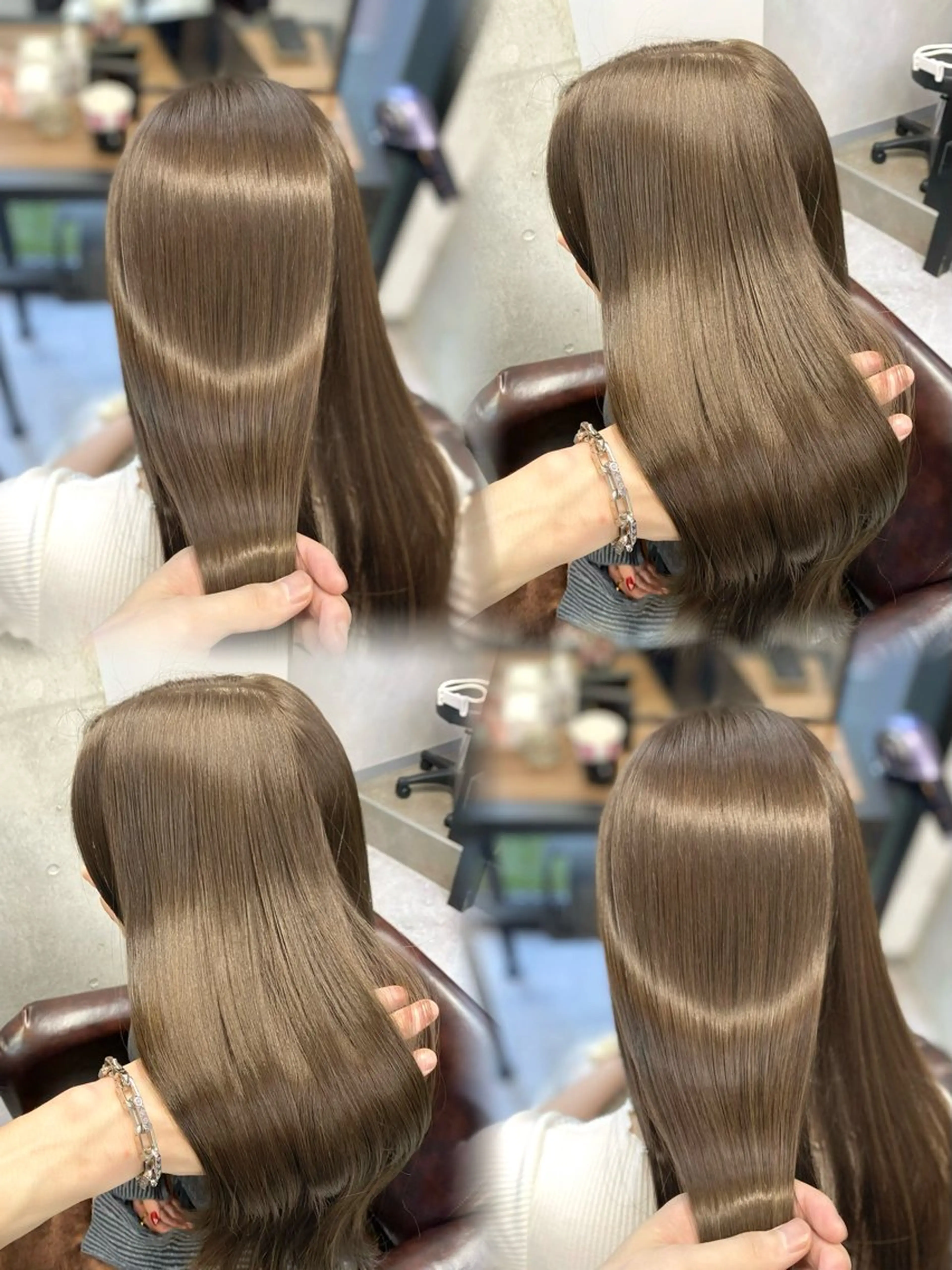 ロング カット ヘアカラー トリートメント 韓国風/ワンホンヘア 髪質改善/MaCoのヘアスタイル