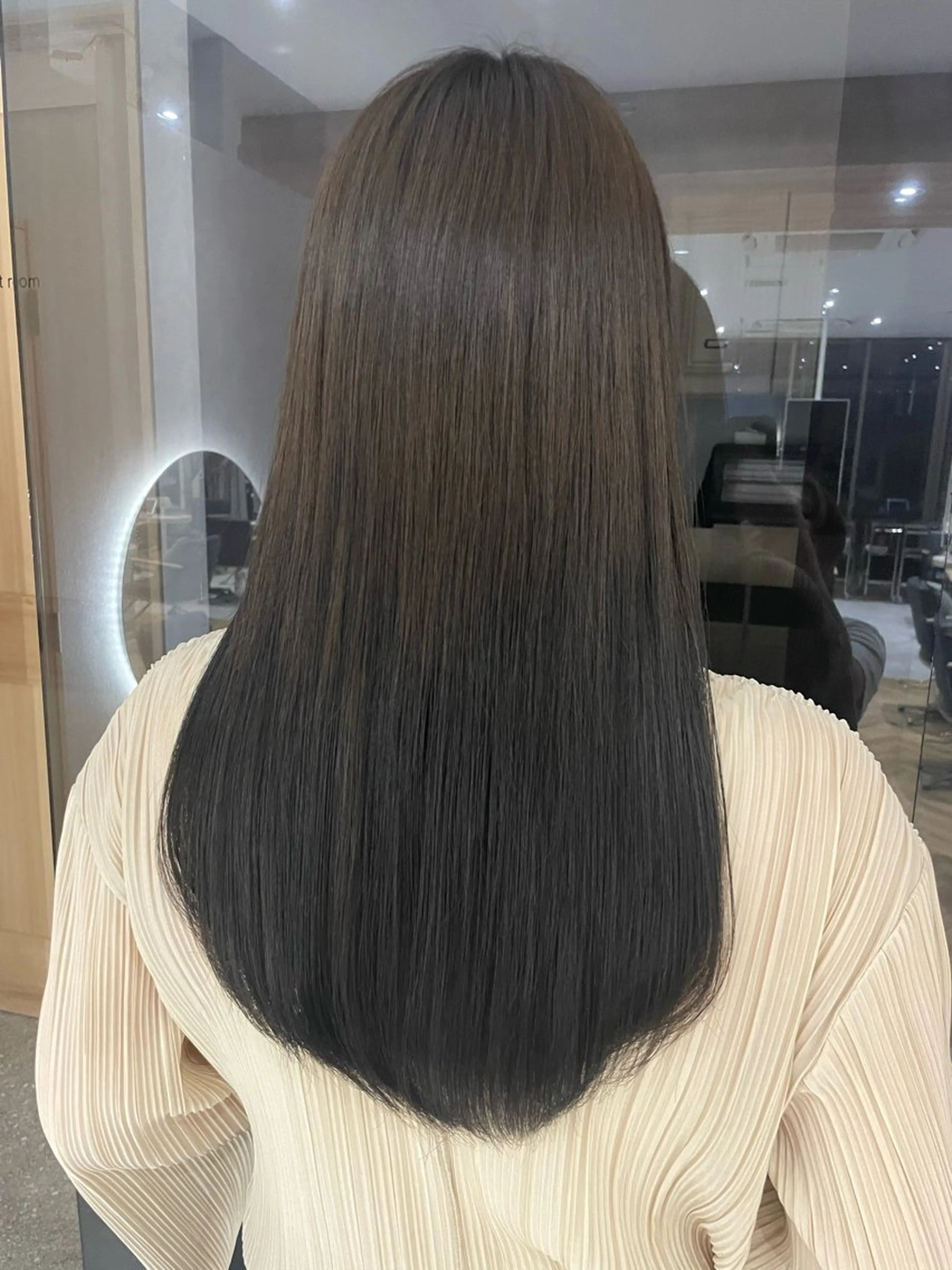ロング カラー カット ヘアカラー トリートメント Asumi 髪質改善のヘアスタイル