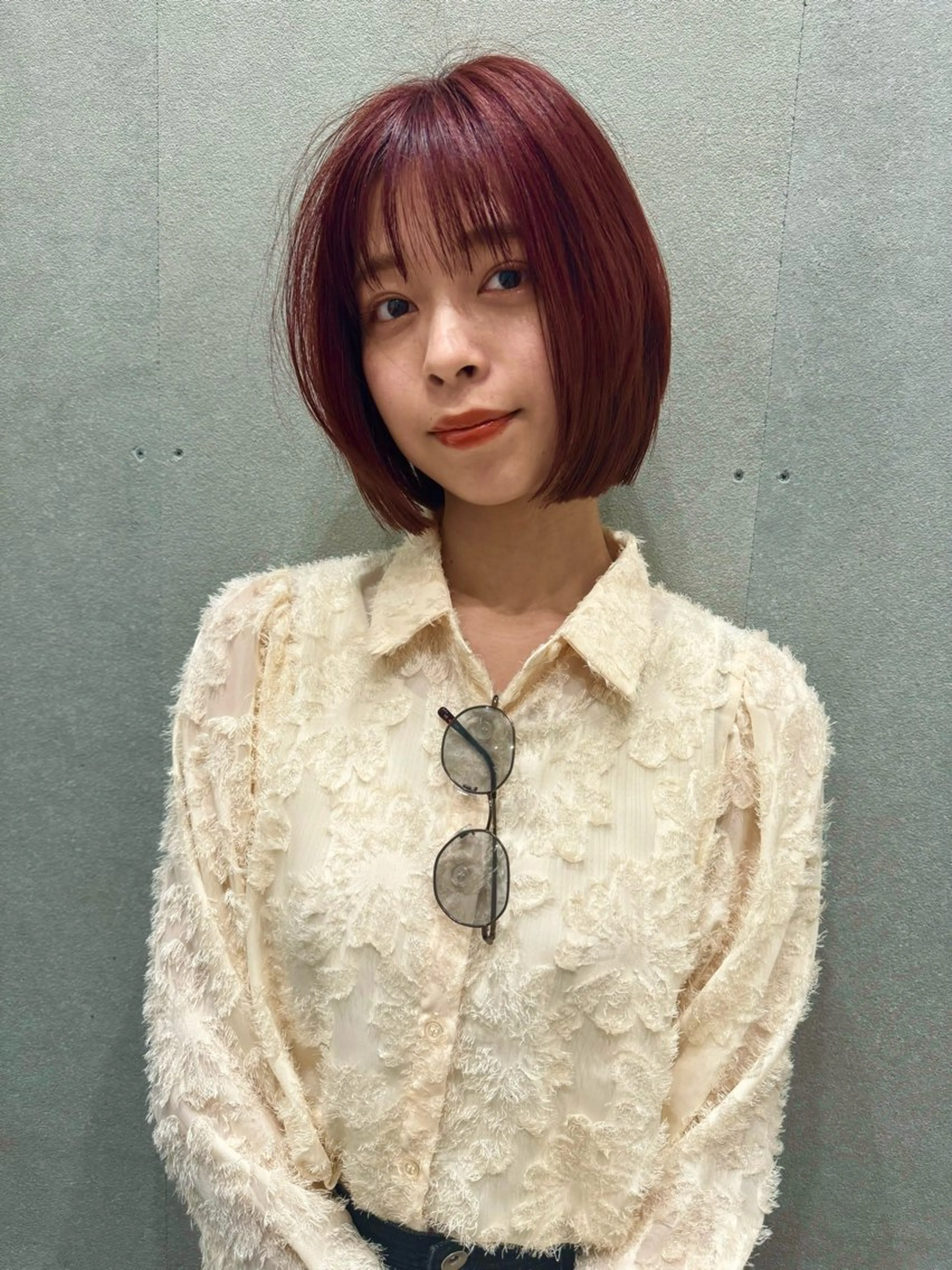 ショート カラー ボブ カット ヘアカラー トリートメント センスをお届けします 大谷将生INFPのヘアスタイル