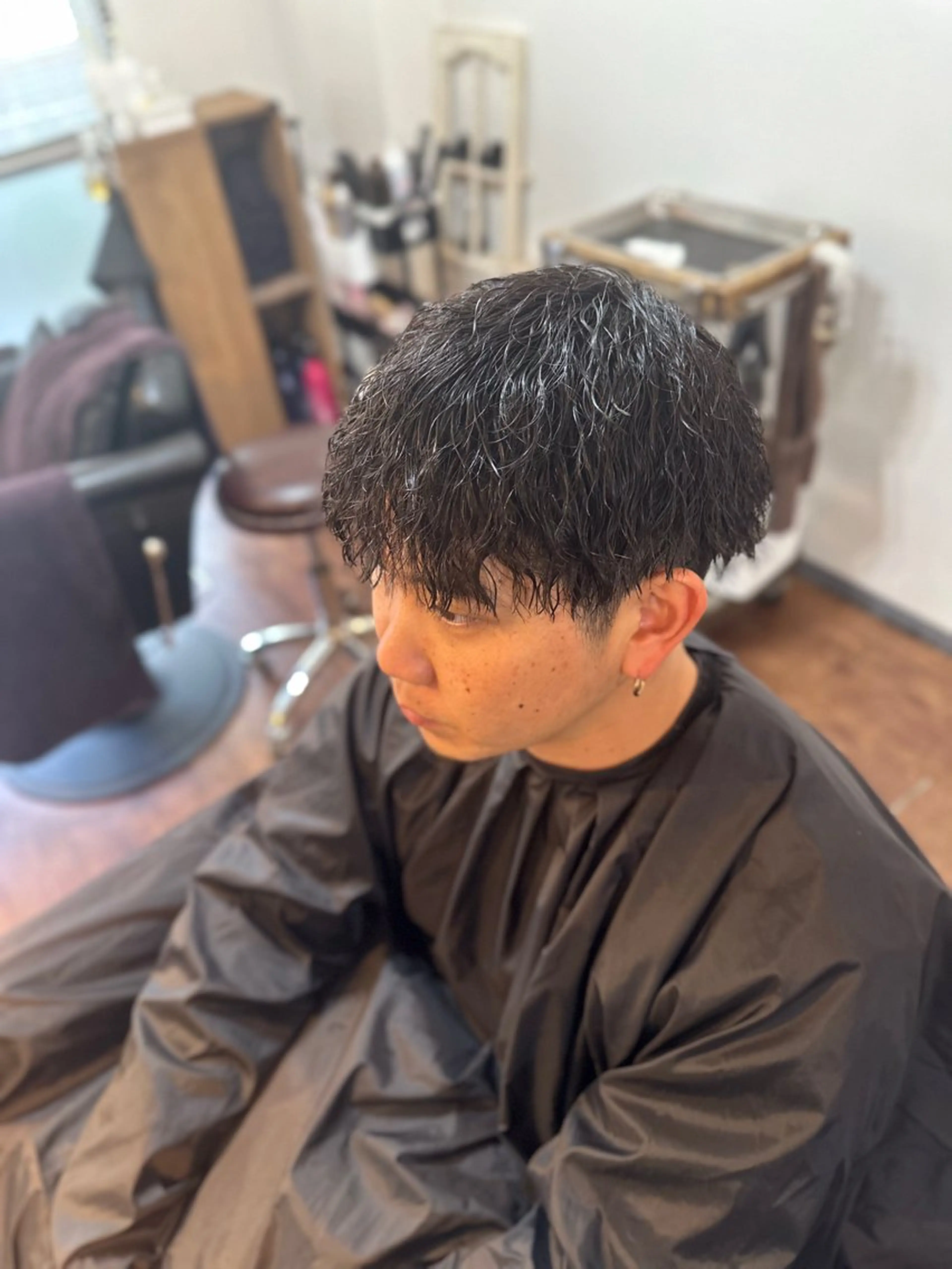 ミディアム パーマ メンズ マッシュ Lizir  ルズィール所属・Luzir⭐︎ GEN⭐︎のヘアスタイル