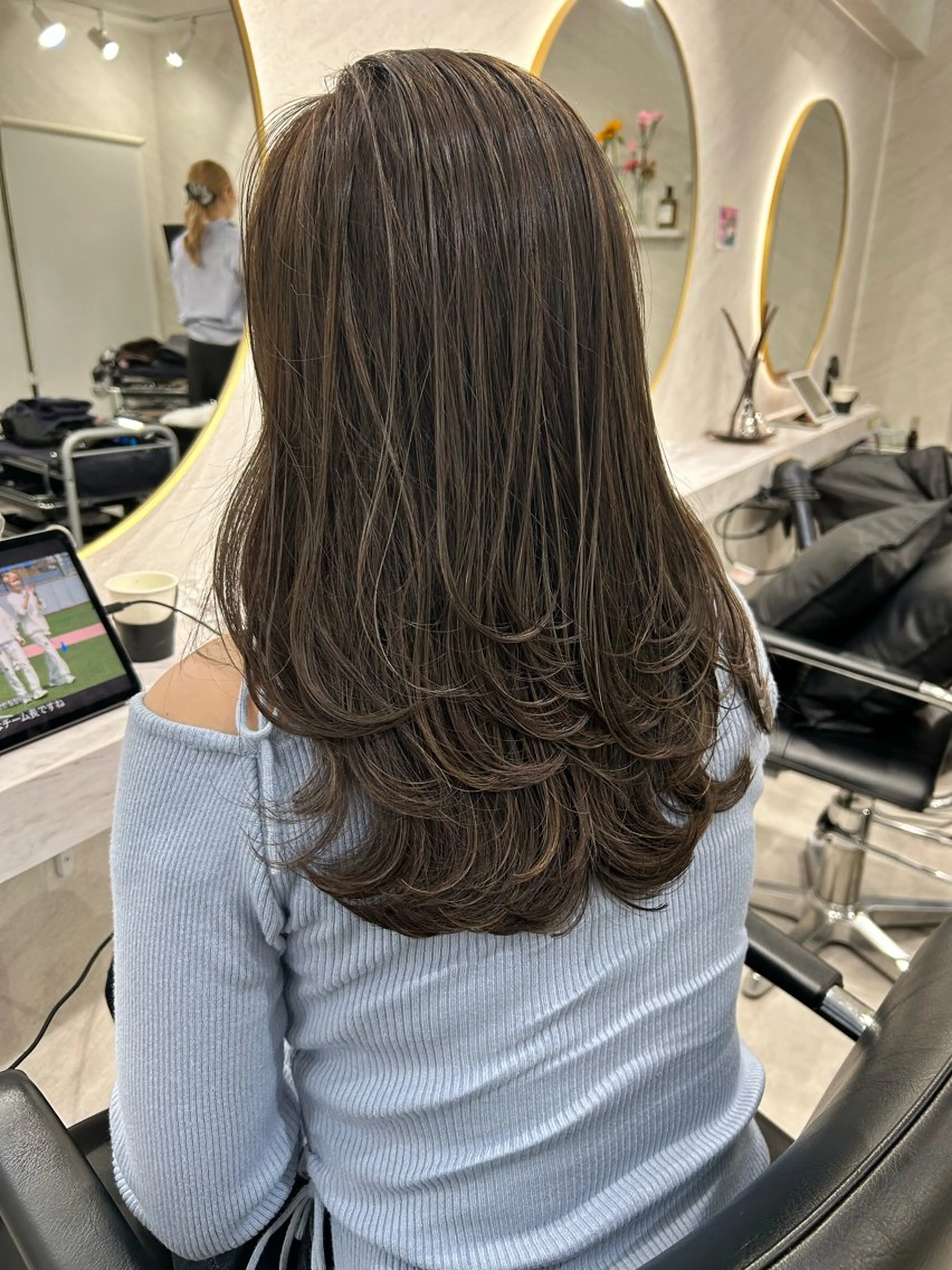 ロング カラー カット ヘアカラー トリートメント 髪質改善will hairdesignのヘアスタイル