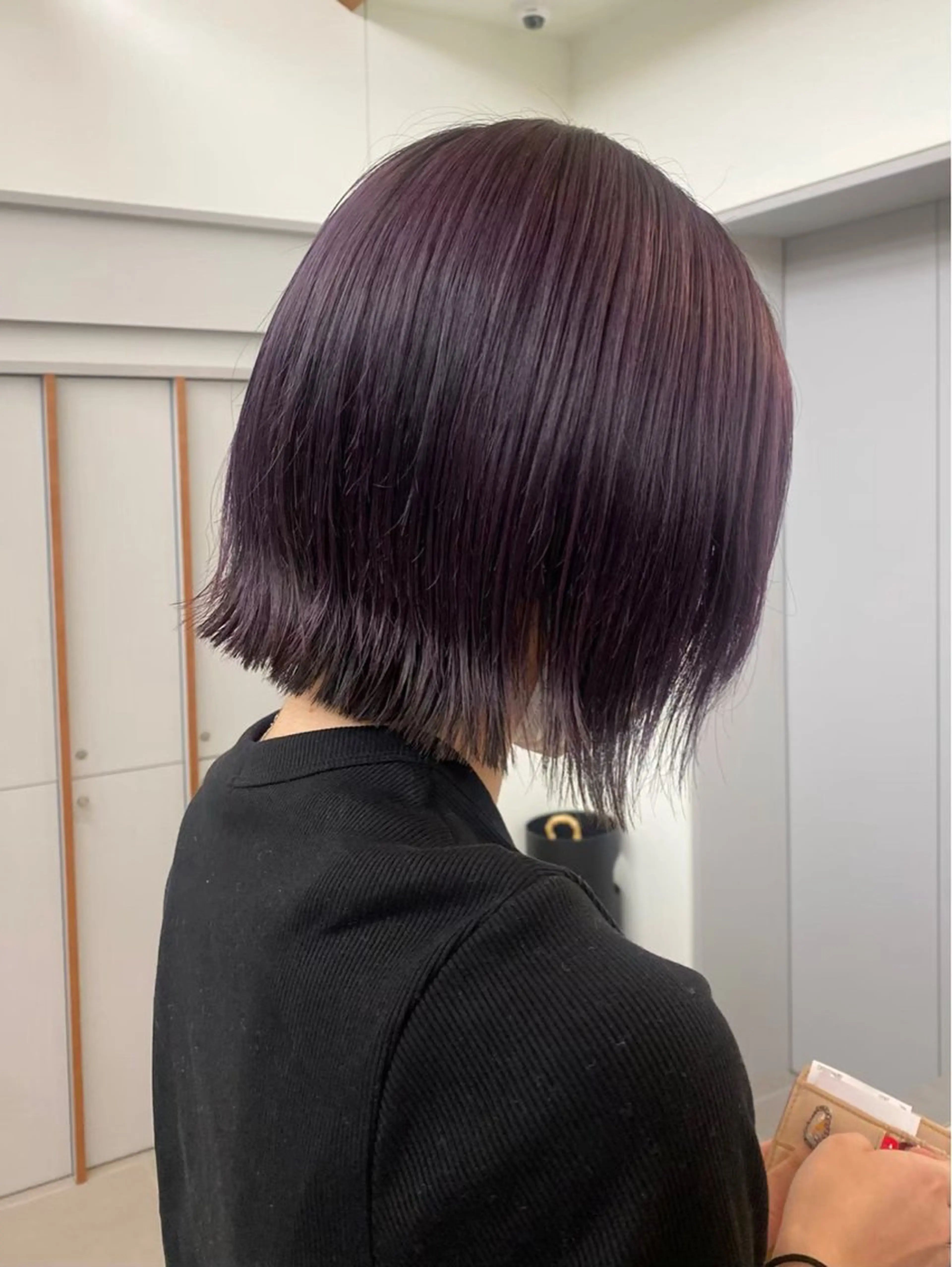 ミディアム パープルカラー ヘアカラー レイヤーカット‎🤍 /ともえ🤎🧸のヘアスタイル
