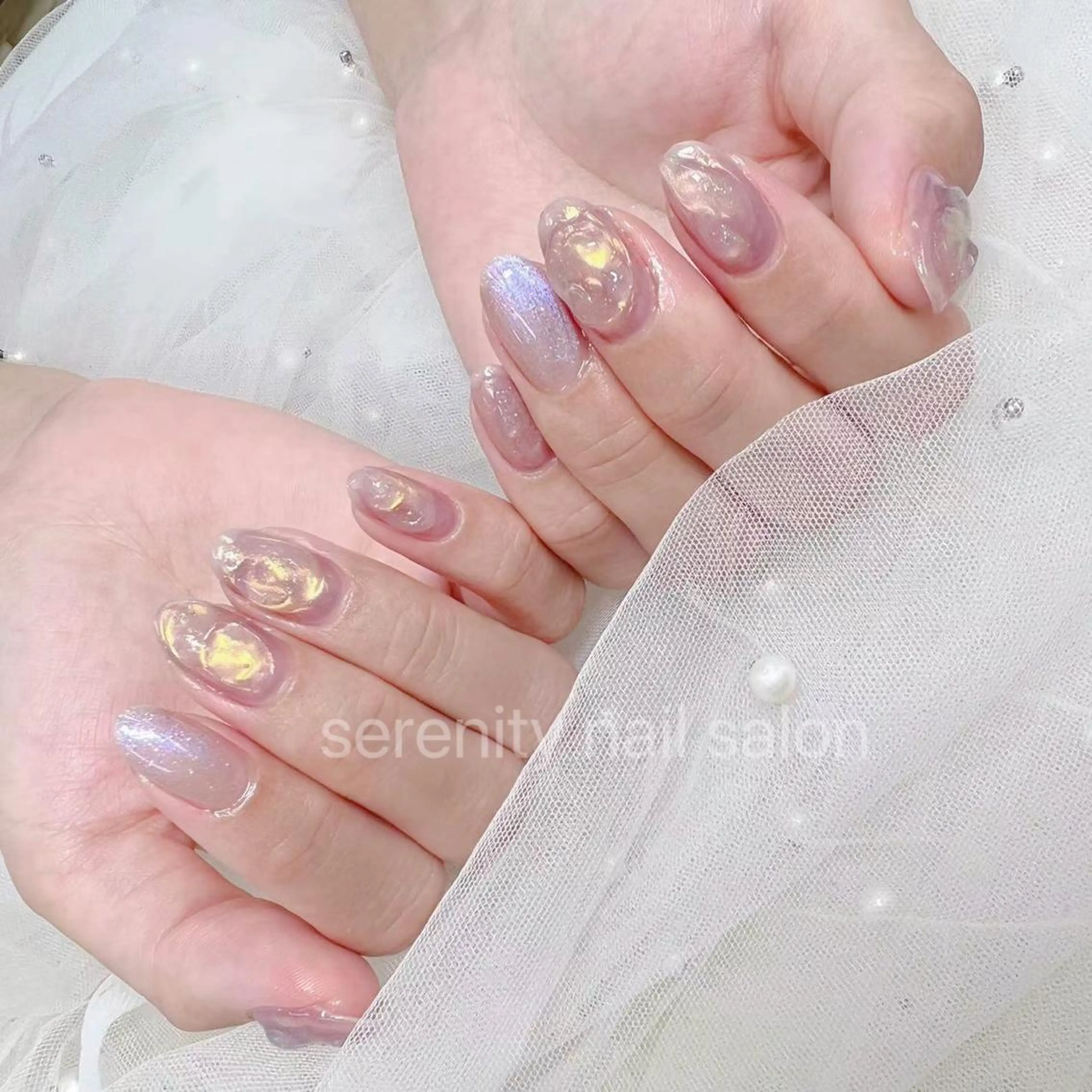 ネイル ハンドネイル ハンドケア ✨Serenity ワンホンネイルのネイルデザイン