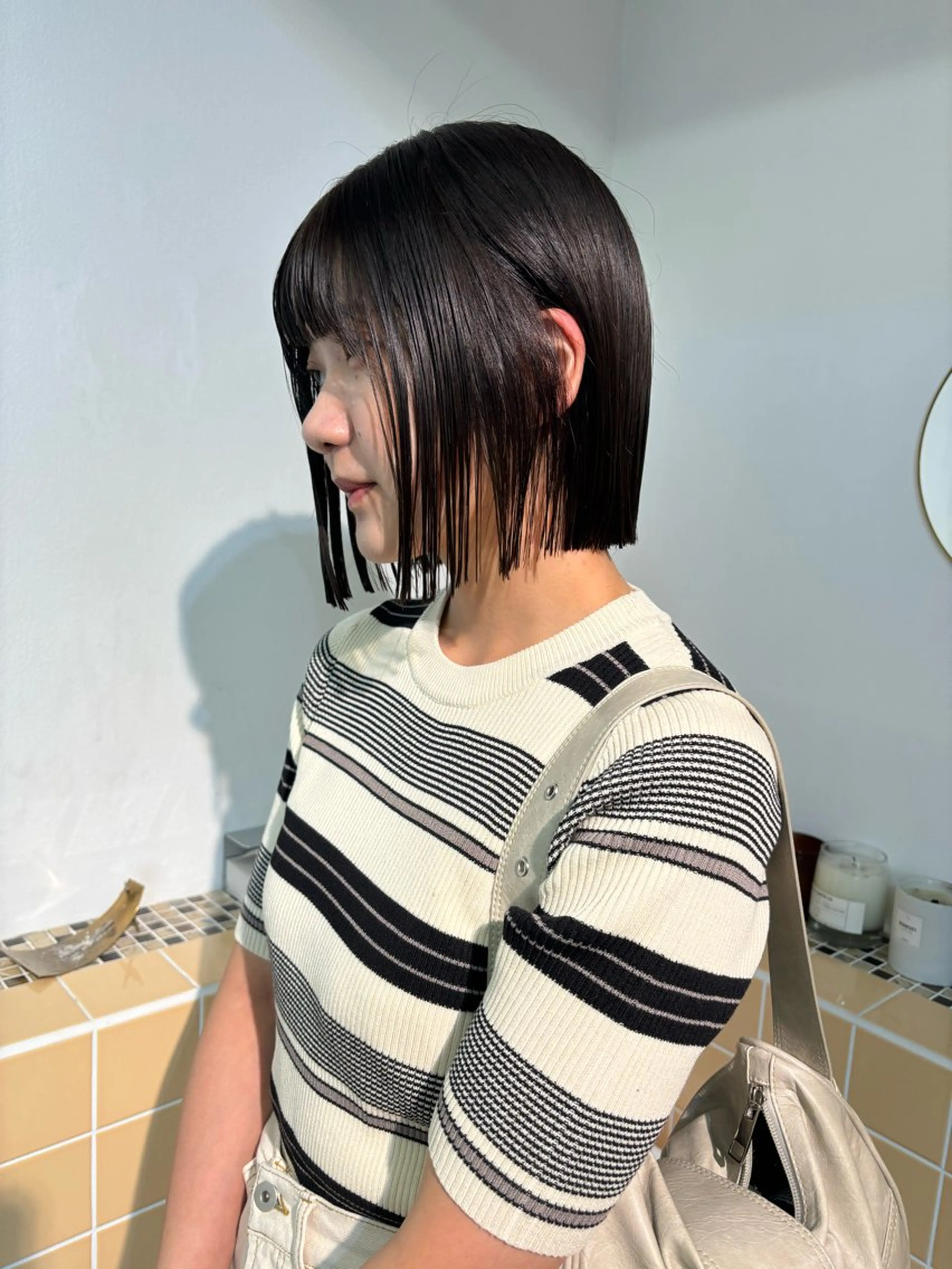 ミディアム カラー カット ヘアカラー トリートメント sakura🌸 レイヤー/nelkeのヘアスタイル