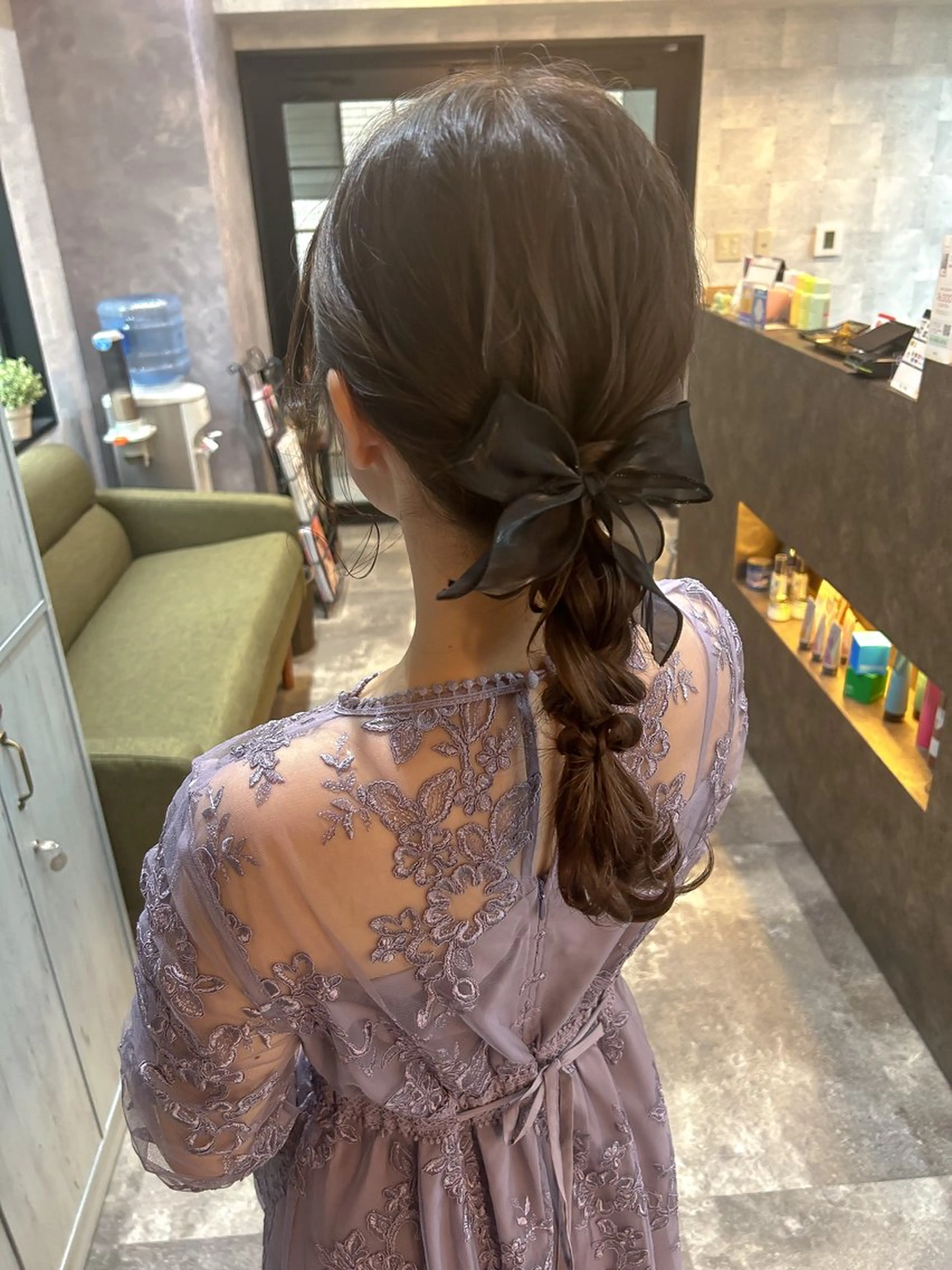 セミロング ヘアアレンジ ヘアセット 飯塚 沙衣のヘアスタイル