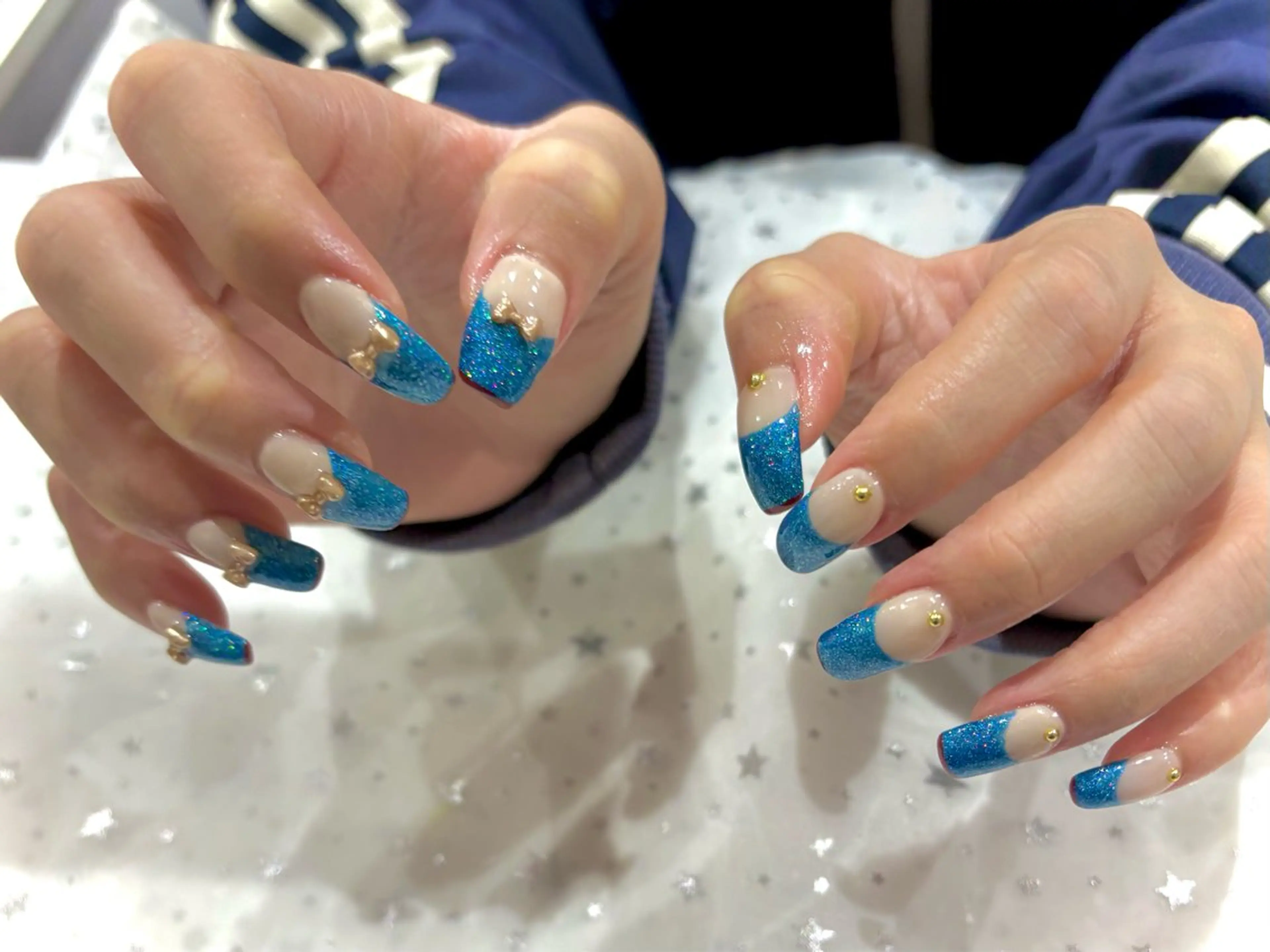 ネイル フレンチネイル ロングネイル ハンドネイル Nail salon Cielel⟡Ayaのネイルデザイン