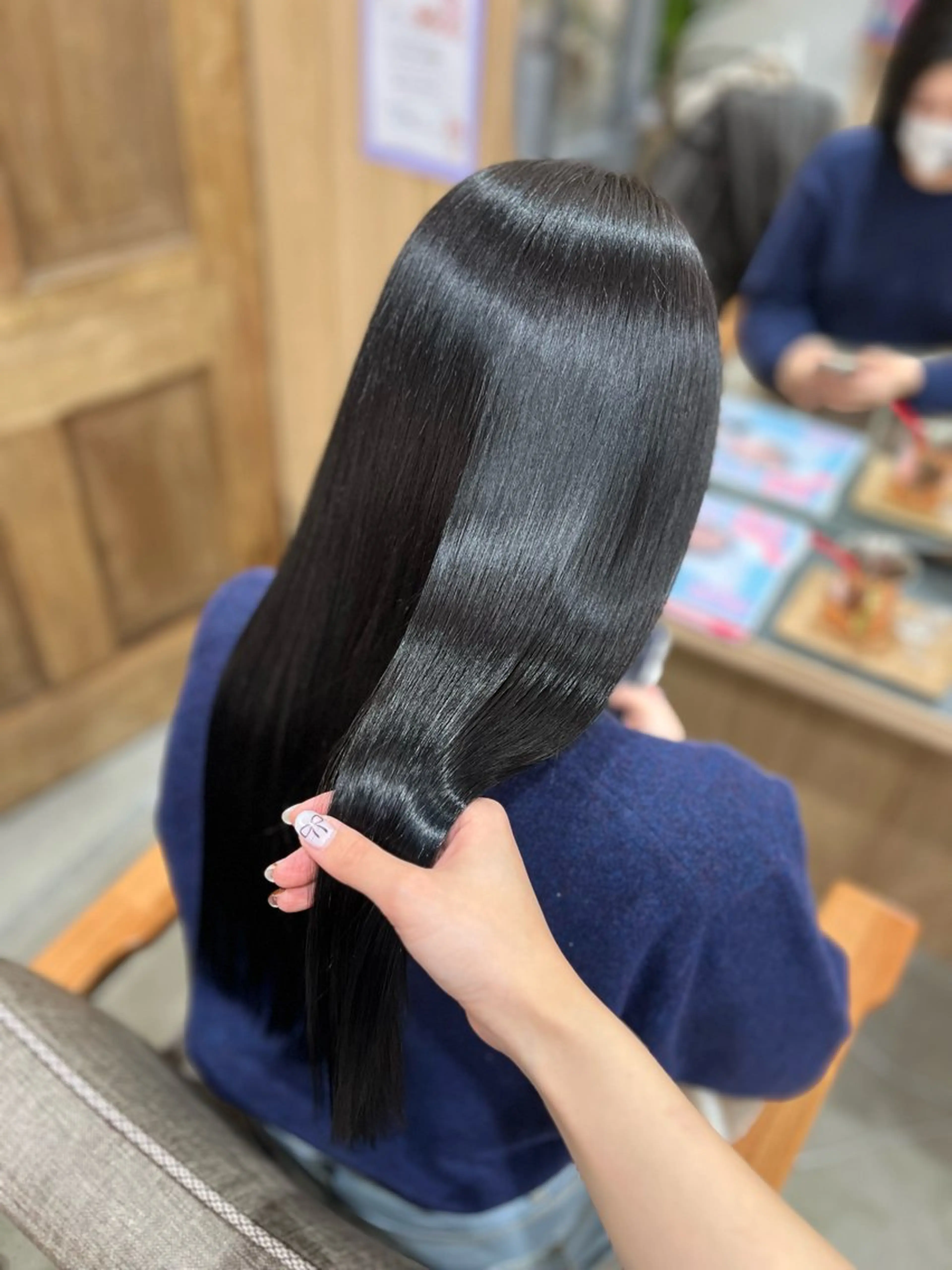 ロング カラー 黒髪 ブルーカラー ブルーブラック ヘアカラー Rosso Hair&SPA 仙台店所属・仙台/髪質改善/艶髪 🫧ｼｽﾞｸのヘアスタイル