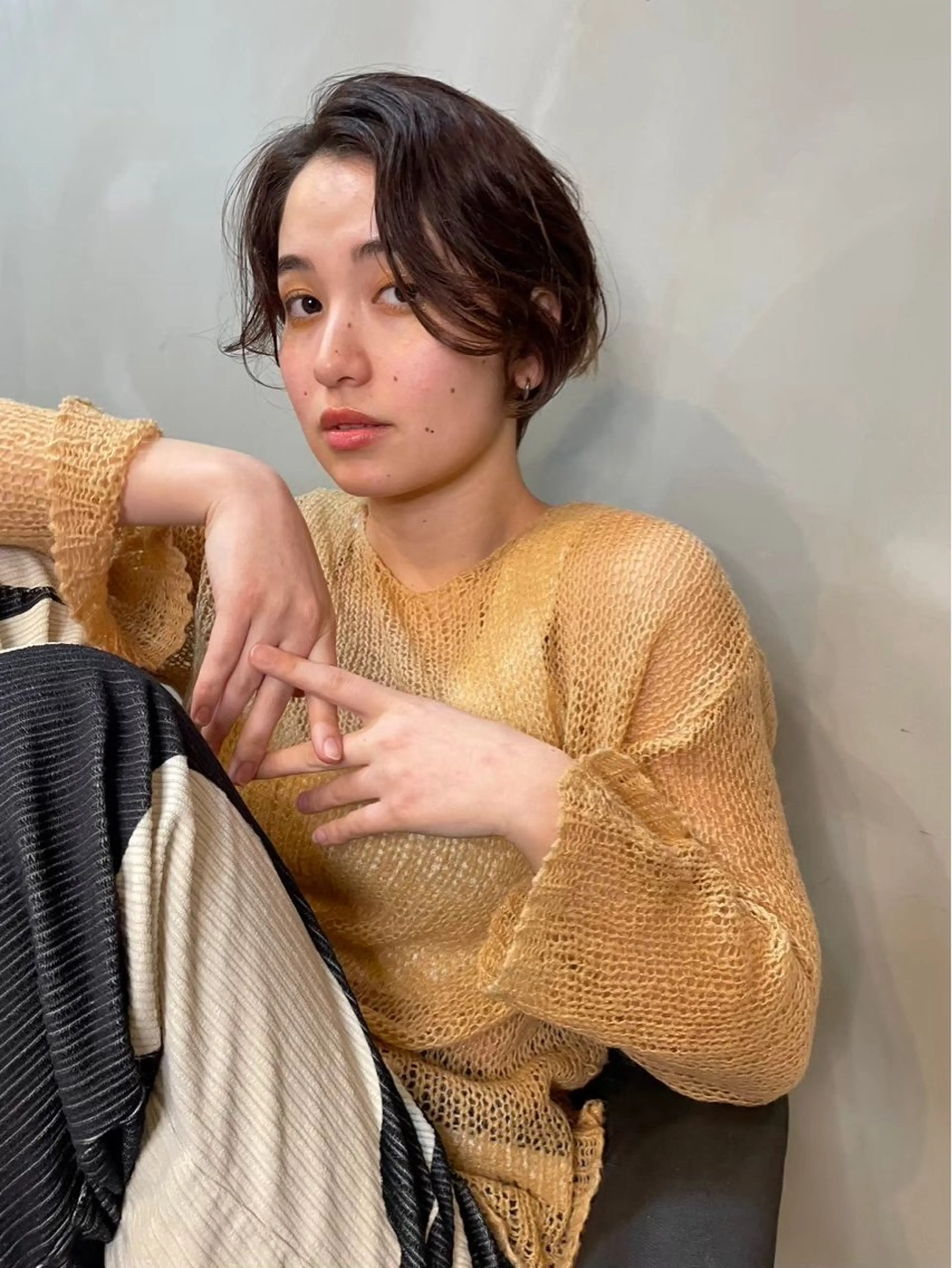 ショート カラー カット ヘアカラー トリートメント ショート/ボブ専門 宮脇美奈/南船場のヘアスタイル