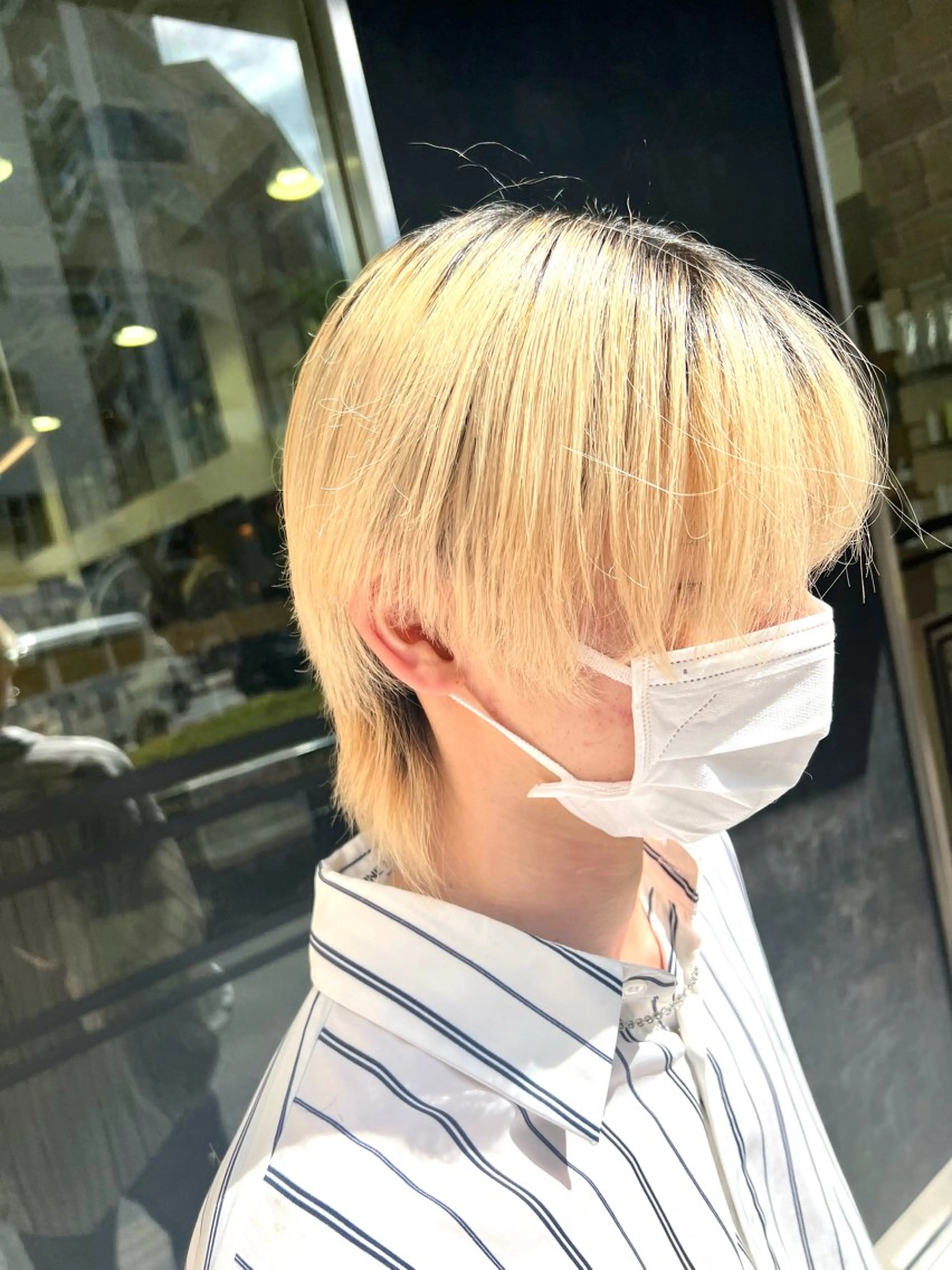 カラー メンズ メンズハイトーン ハイトーンカラー ヘアカラー トリートメント 韓国ヘアダウンパーマ シャドウパーマ/航太のヘアスタイル