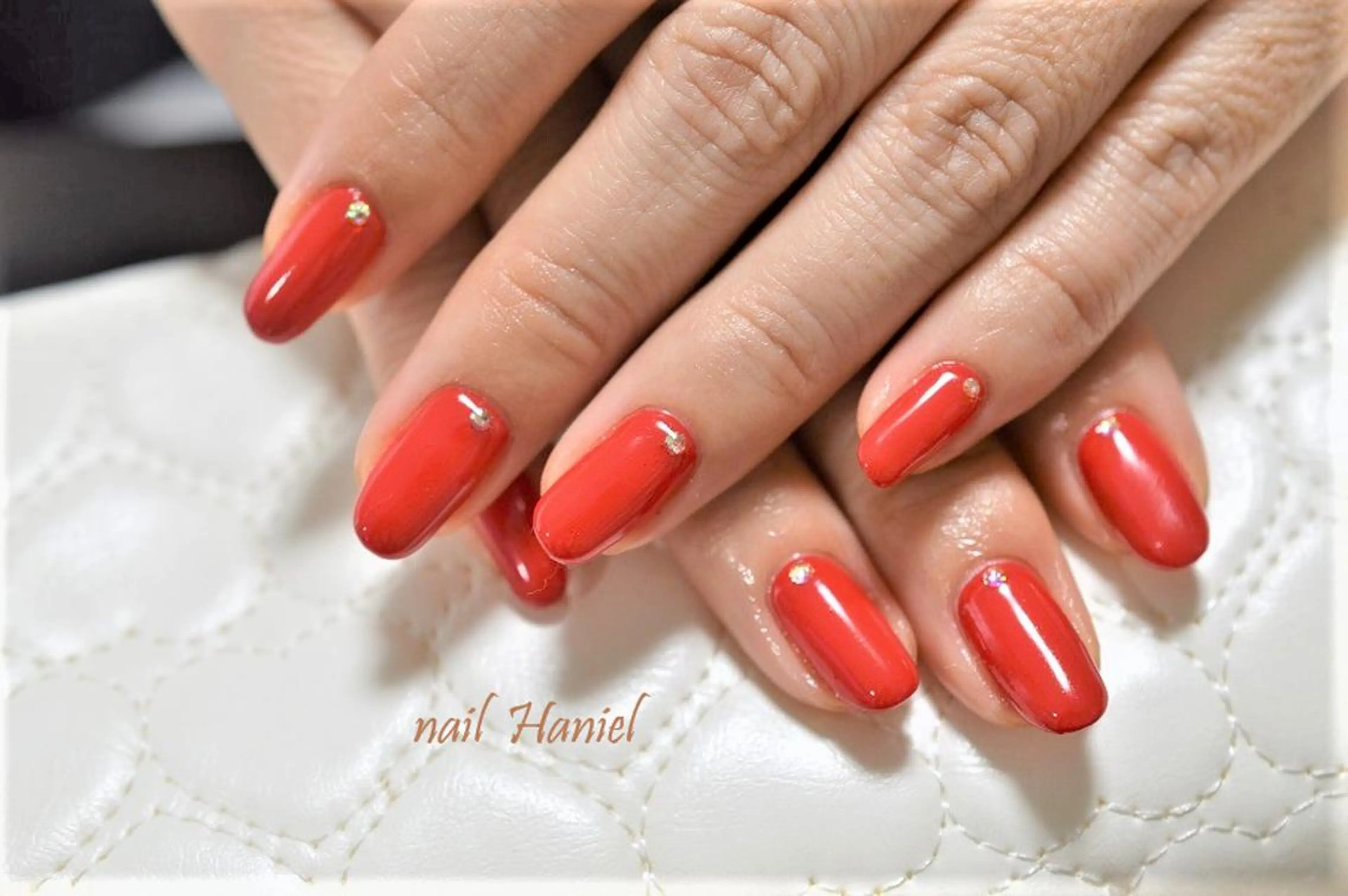 ネイル フットネイル ジェルネイル パラジェル シンプルネイル 夏ネイル nail Haniel所属・半蔵門サロンハニエル 魅神 ちよのネイルデザイン