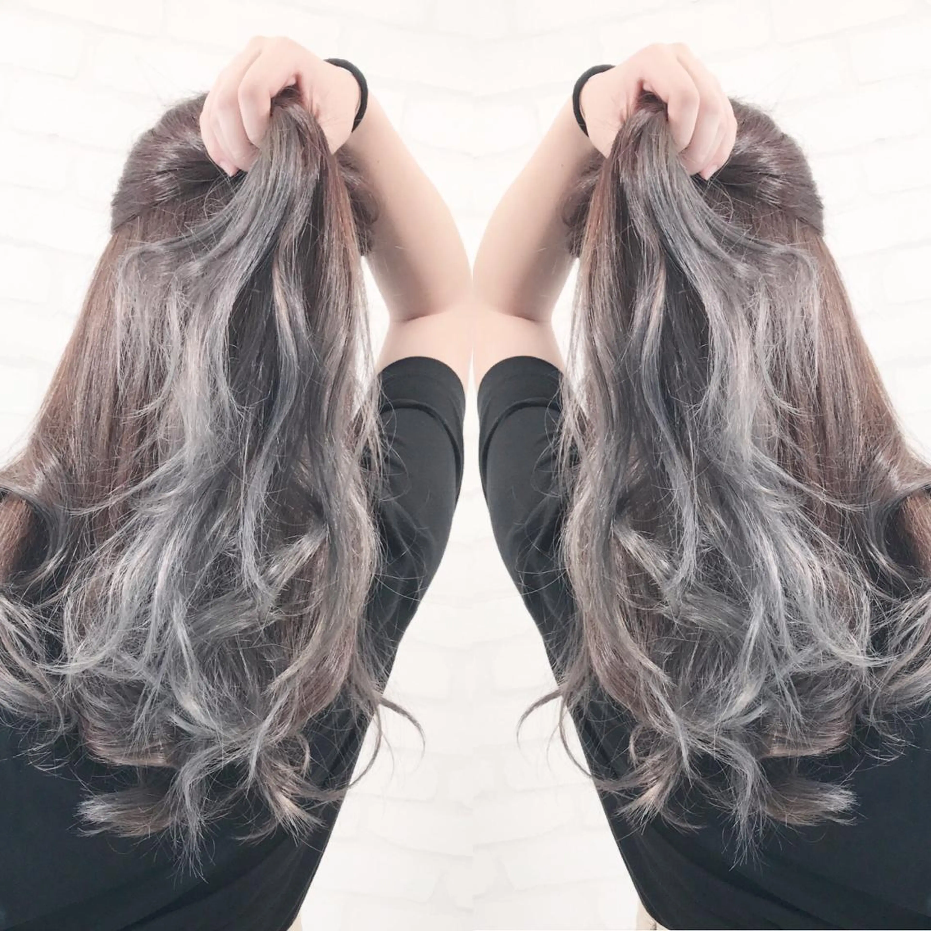 ロング ヘアカラー トリートメント Selene hair OSAKAのヘアスタイル
