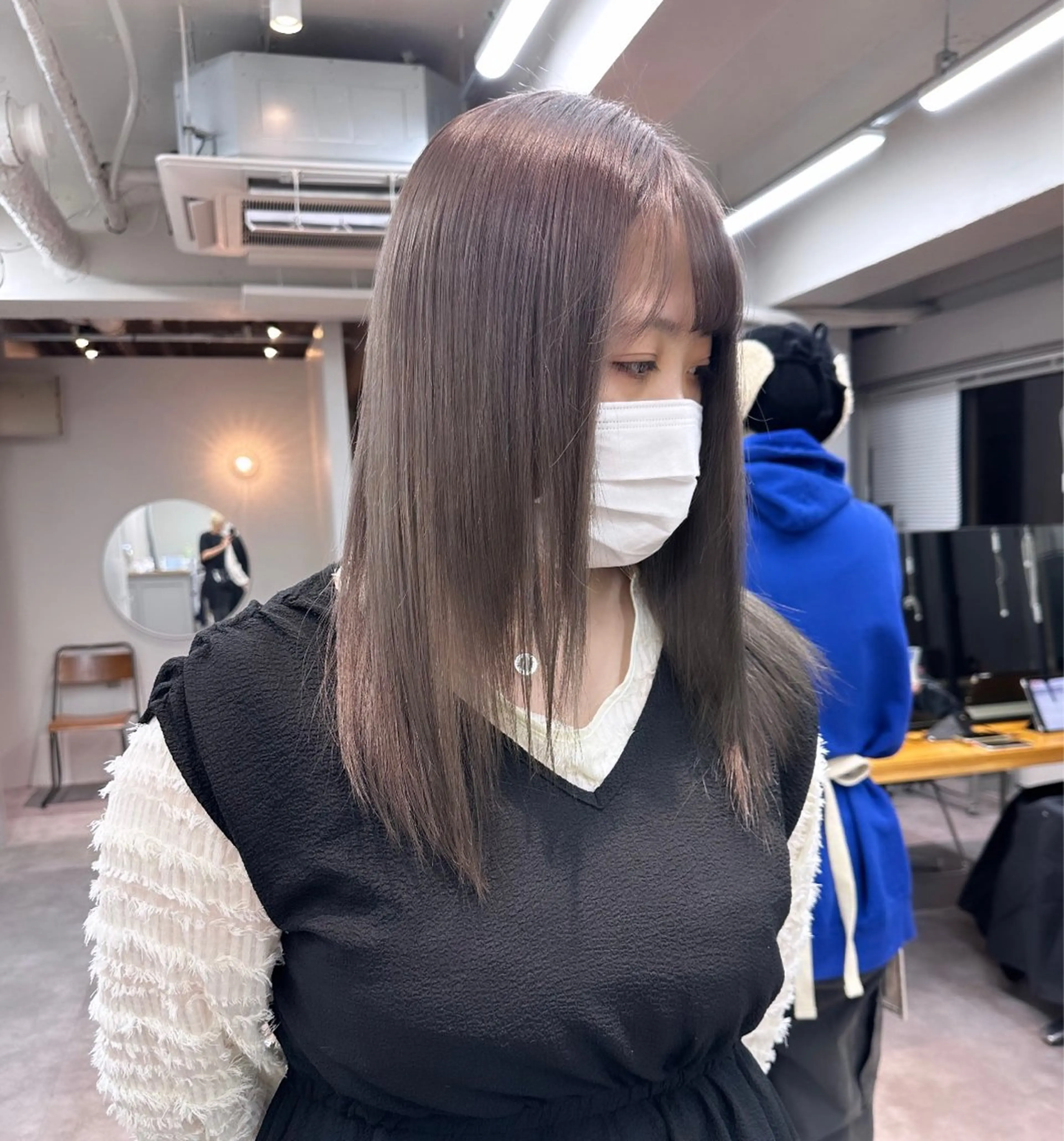 セミロング カラー ミルクティーベージュ 💫HARUTOのヘアスタイル