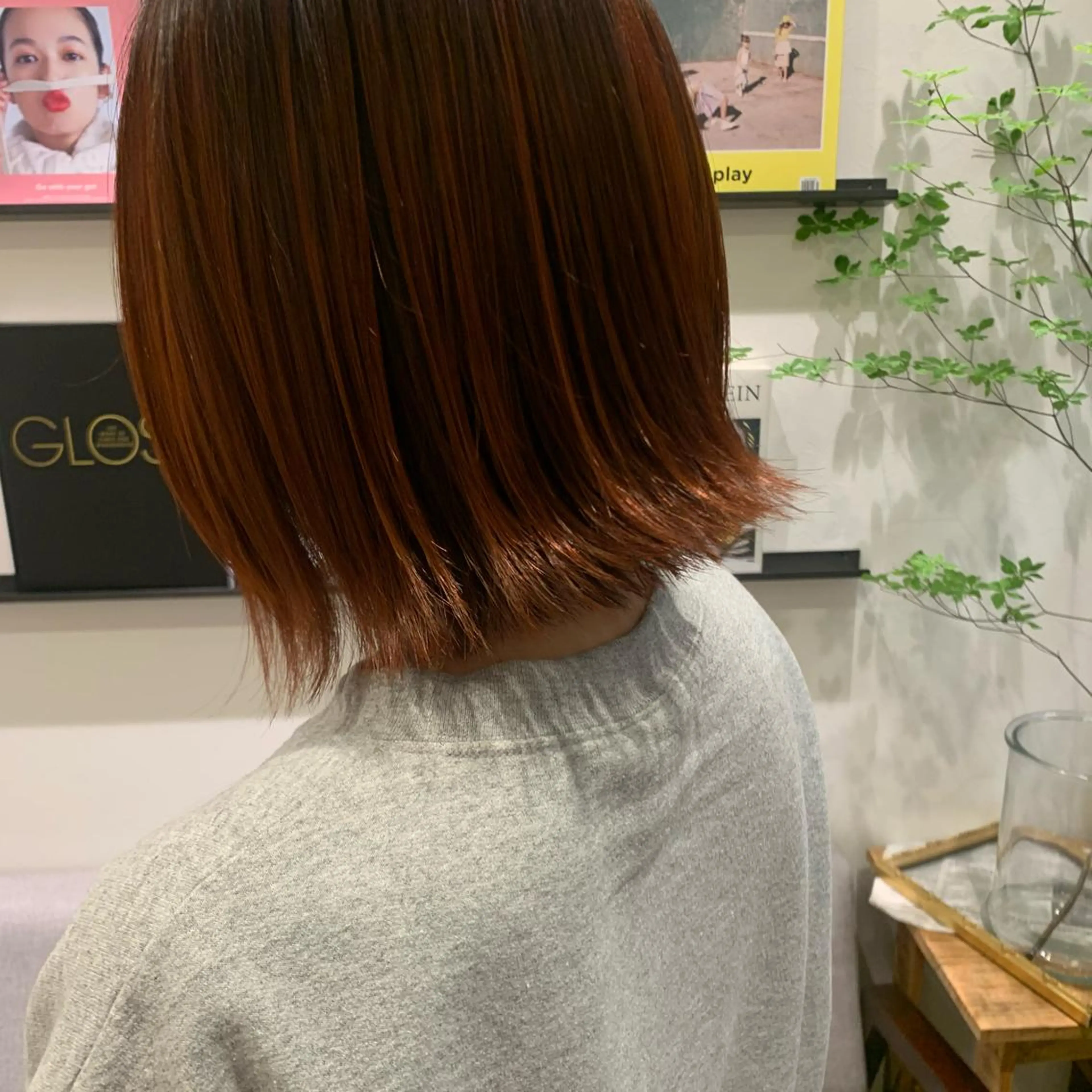 カラー ハイライトカラー オレンジ Eleanor 池袋 ミカのヘアスタイル