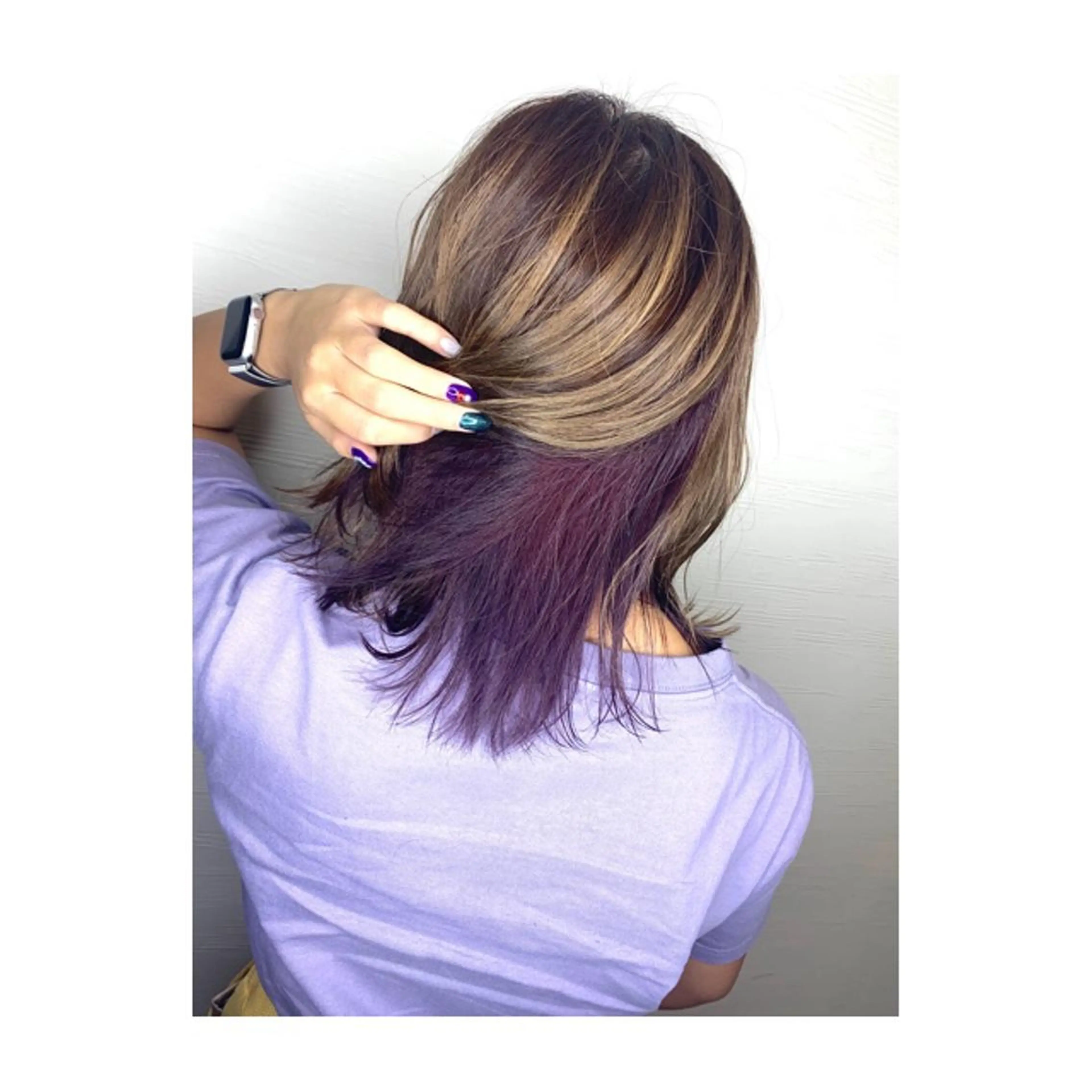 セミロング カラー ベージュカラー ラベンダーカラー パーマ美容師 /小泉賢徒のヘアスタイル