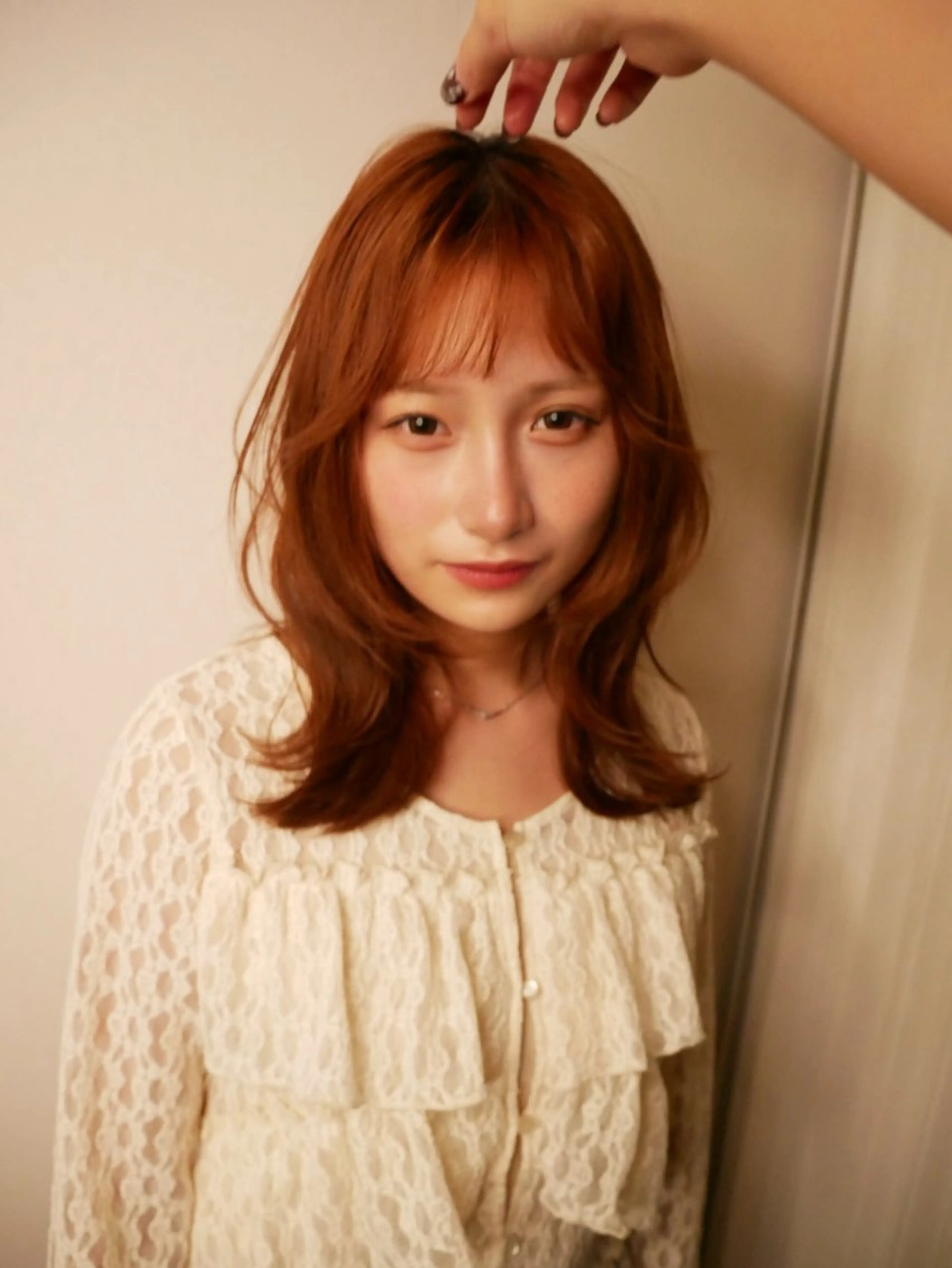 ミディアム カラー ヘアセット 森田遥奈/透明感カラ ー/似合わせカットのヘアスタイル