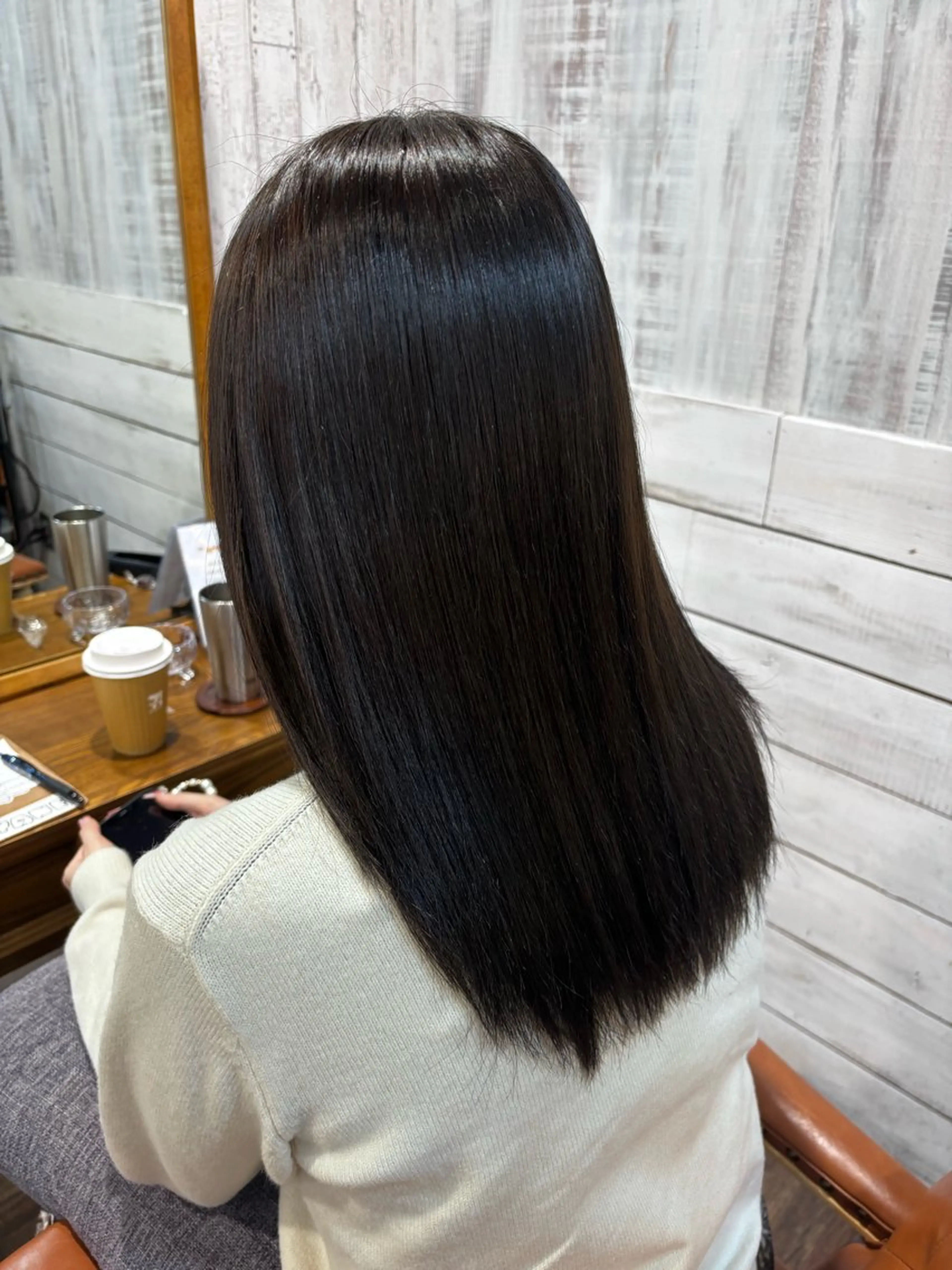 セミロング ブリーチなしW カラー✳︎ayaneのヘアスタイル