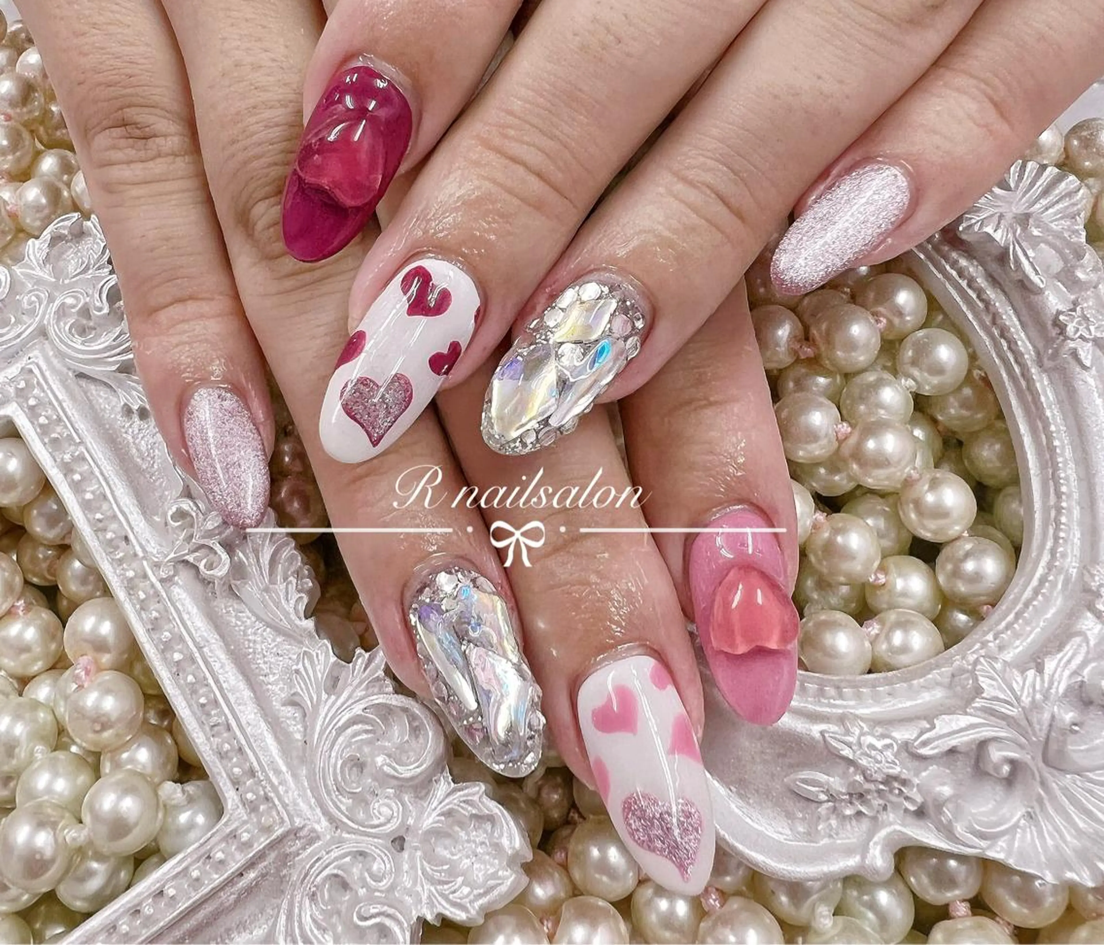 ロング ハンドネイル R NAILSALONのネイルデザイン