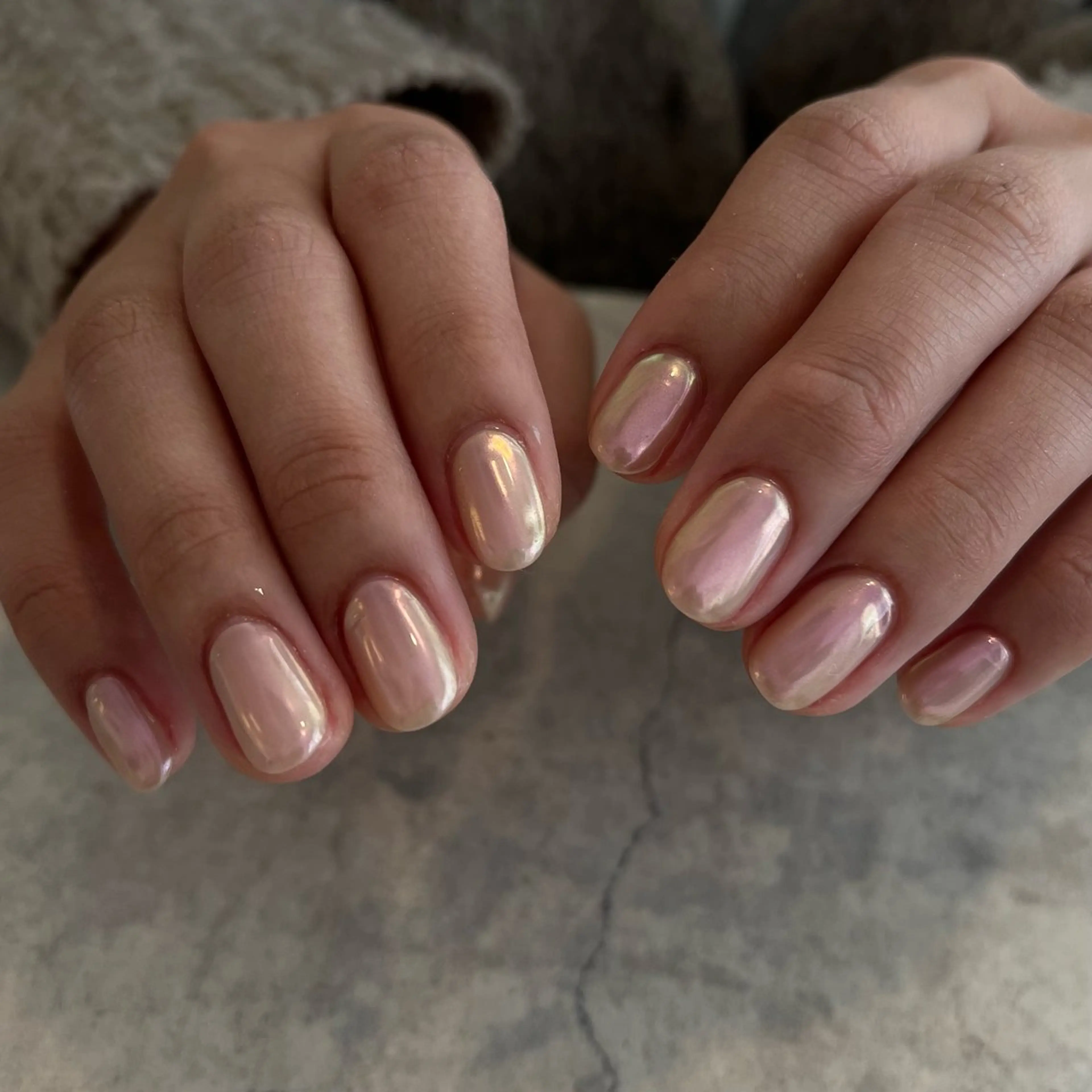 ネイル オーロラネイル ハンドネイル nail salon O (en)所属・vegh. nail／阿波座のネイルデザイン