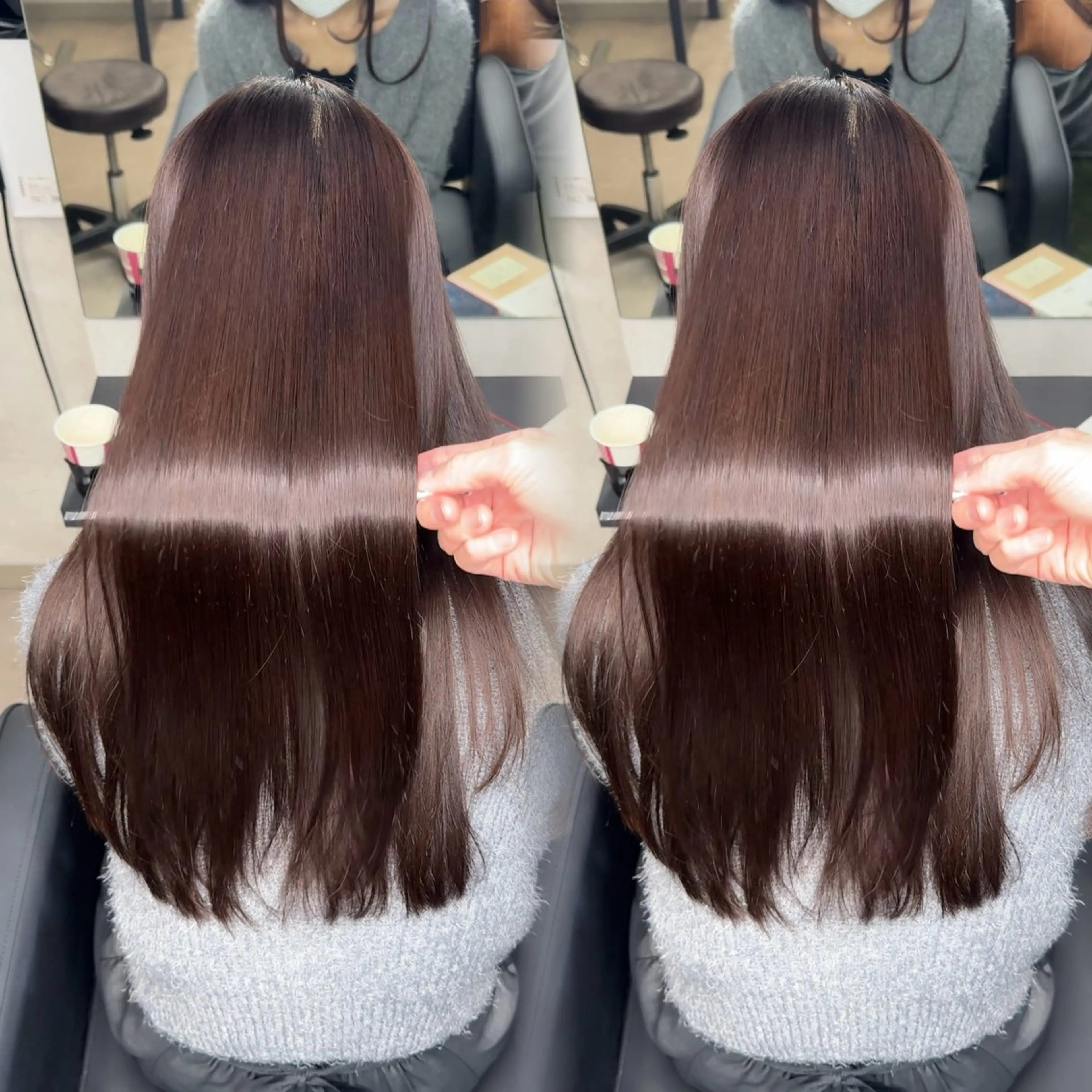 ロング カラー ヘアアレンジ 髪質改善 ロング 縮毛矯正 カット ヘアカラー 縮毛矯正 新宿 /髪質改善/ 縮毛矯正/ヒュウガのヘアスタイル