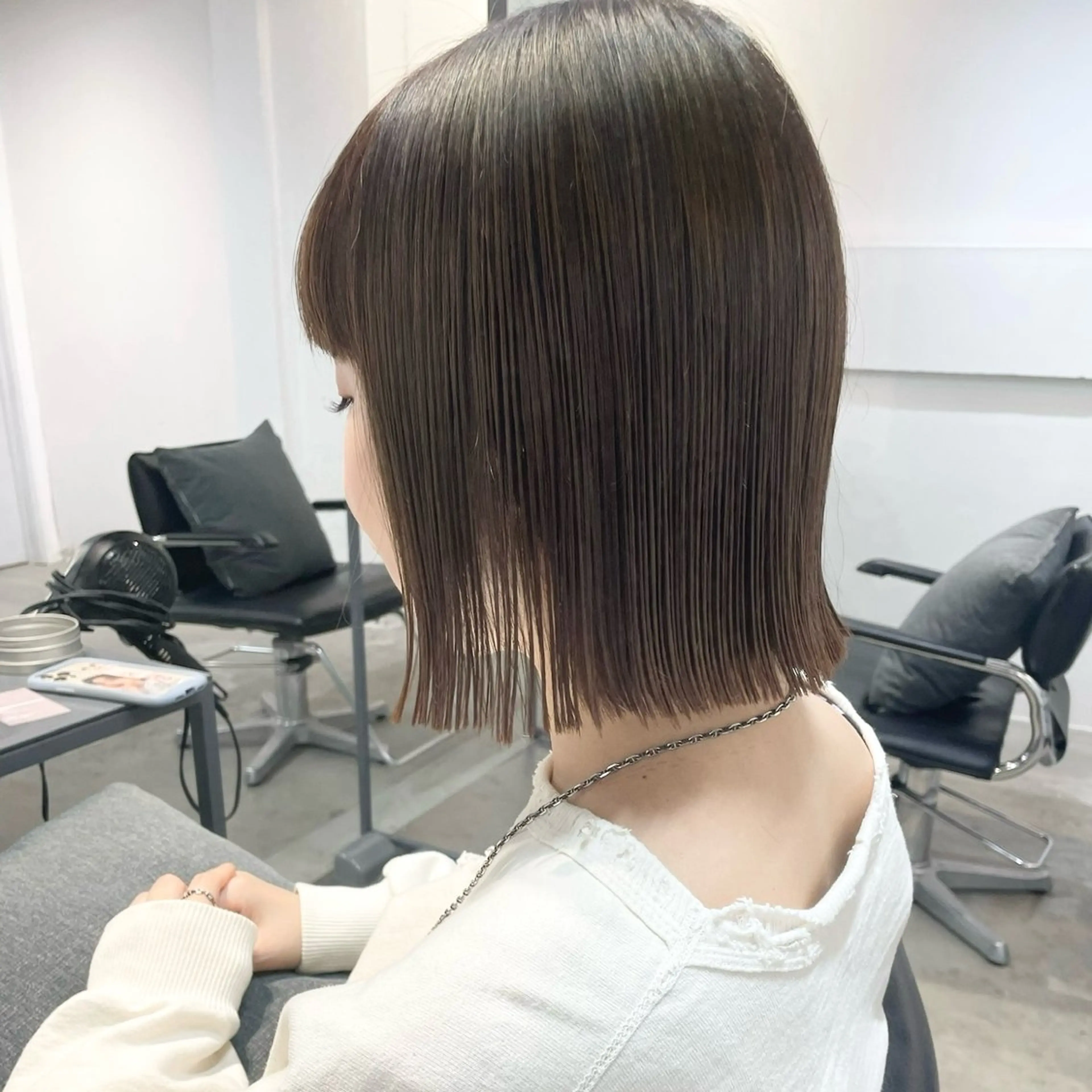ミディアム カラー カット ヘアカラー トリートメント 南澤 佑介のヘアスタイル