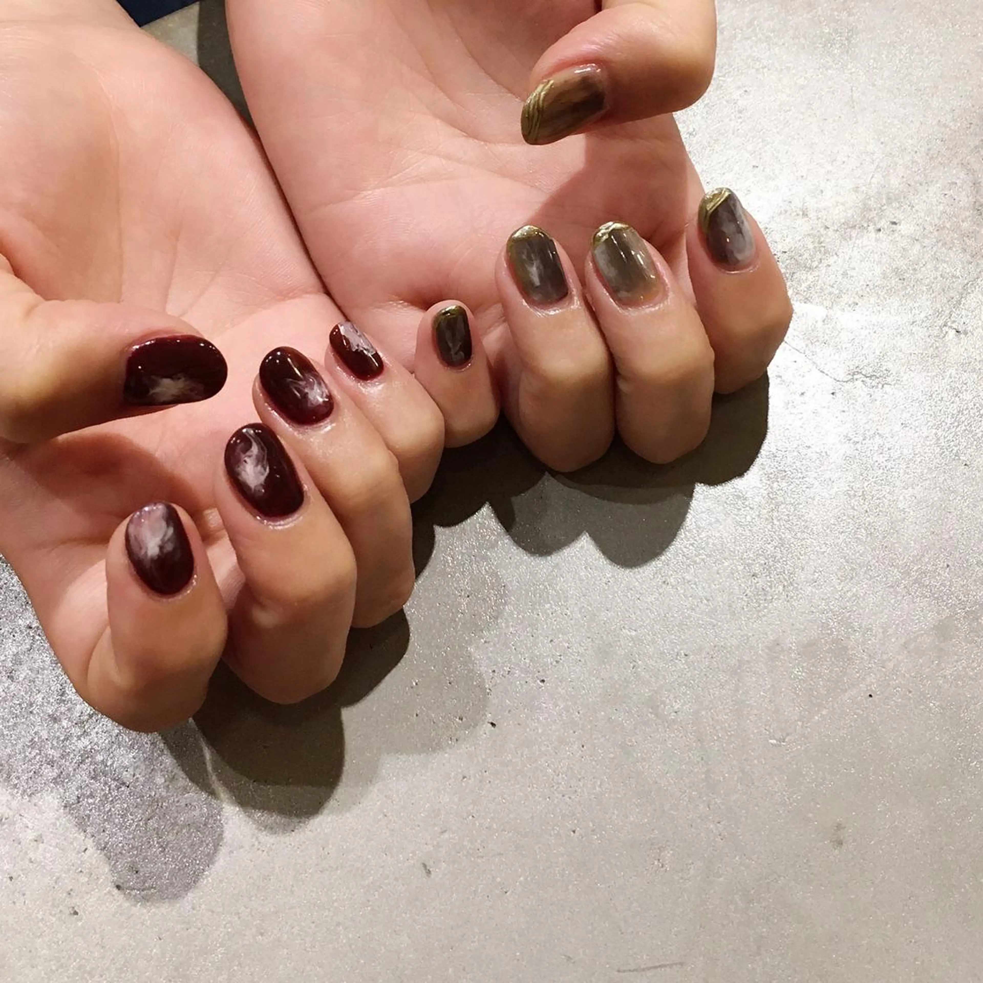 ネイル アートネイル 長さ出し ジェルネイル マットネイル ミラーネイル ハンドネイル nail salon Soeurのネイルデザイン