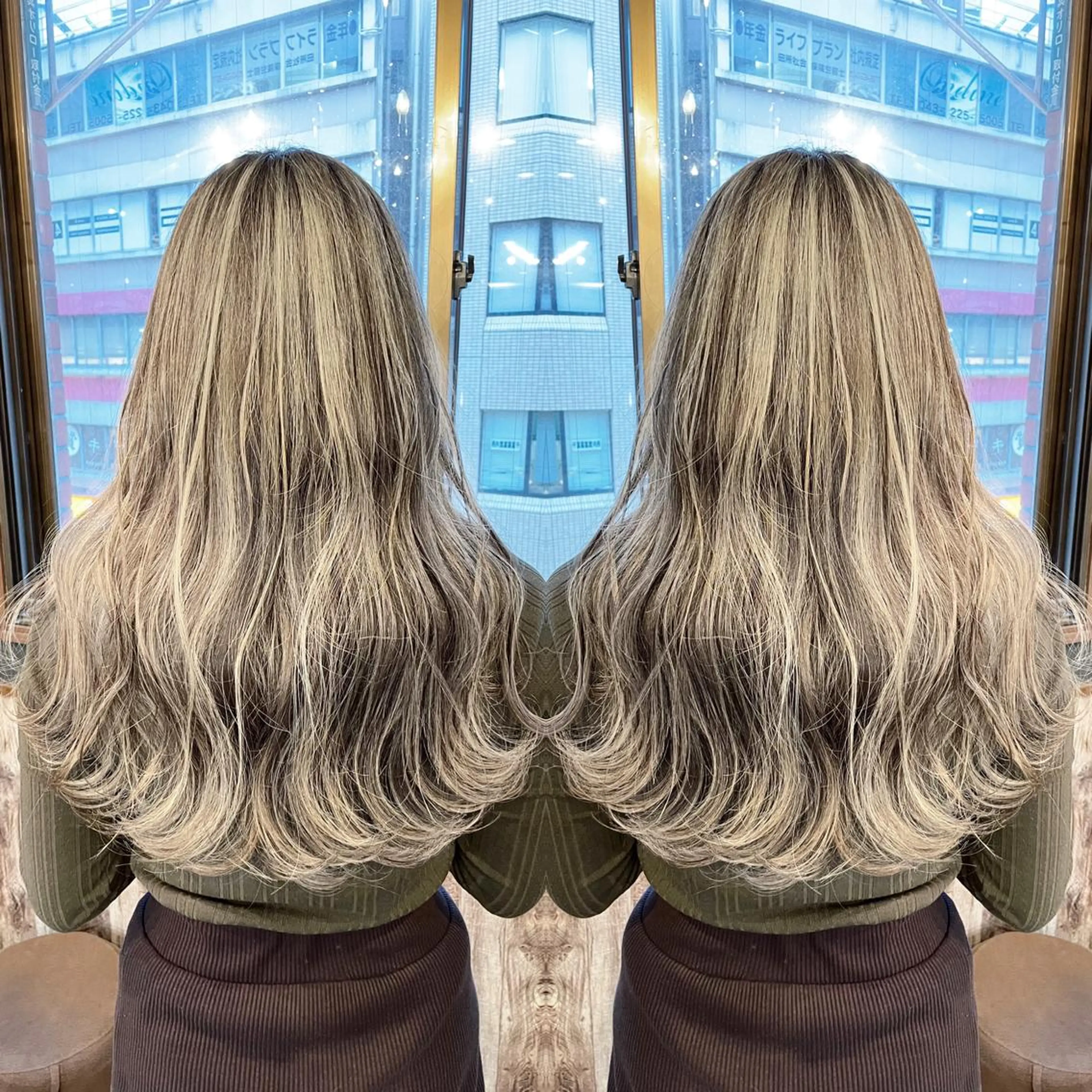 ロング カラー バレイヤージュ レイヤーカット 【KIRA 代表】 TATSUYAのヘアスタイル