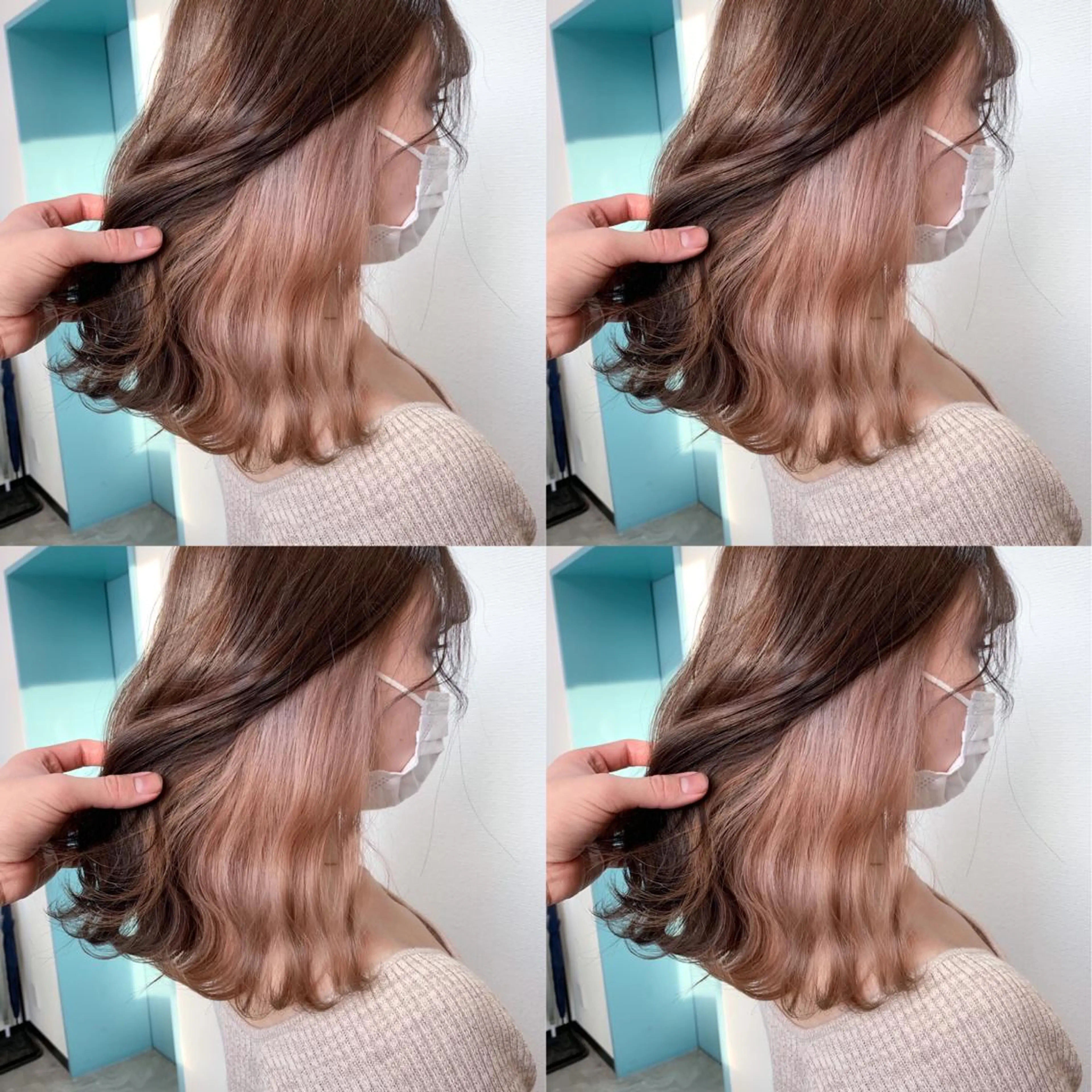 カラー ベージュカラー デザインカラー インナーカラー ミルクティーベージュ 透明感カラーが 得意です！NAOKIのヘアスタイル