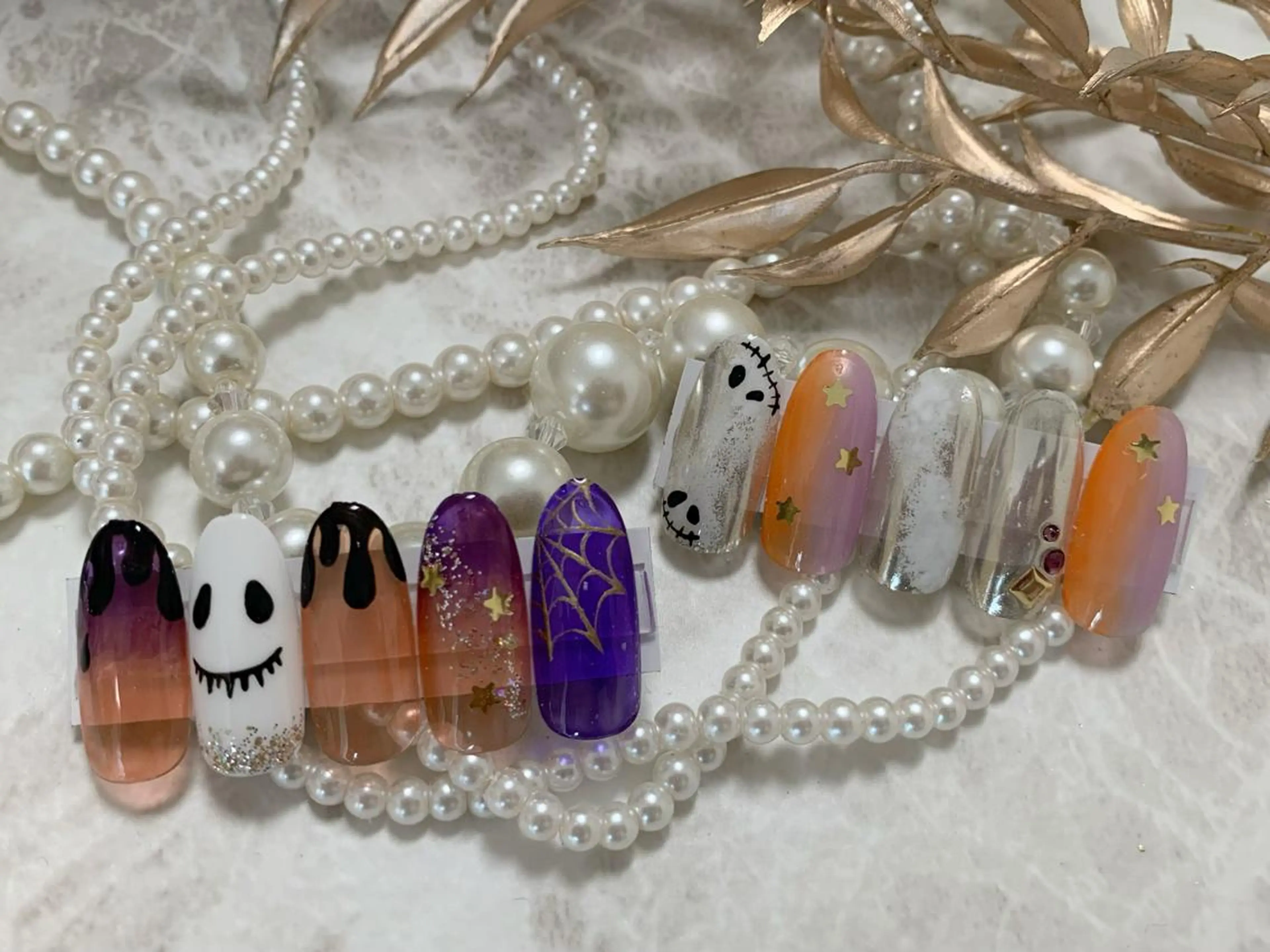 ネイル ジェルネイル ハロウィン ハンドネイル Viva Joie所属・Viva Joieのネイルデザイン