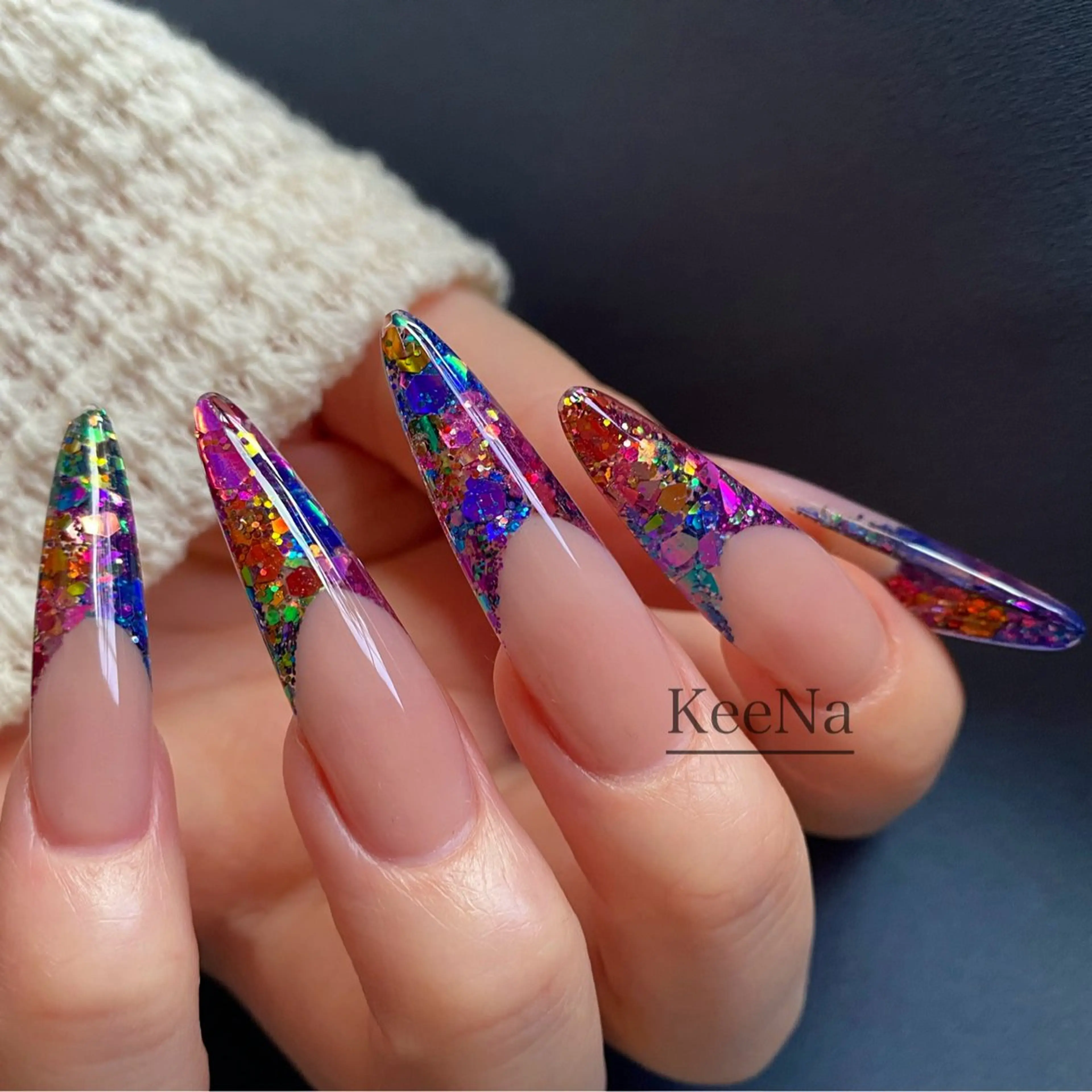 ネイル フレンチネイル スカルプネイル KeeNa キーナのネイルデザイン