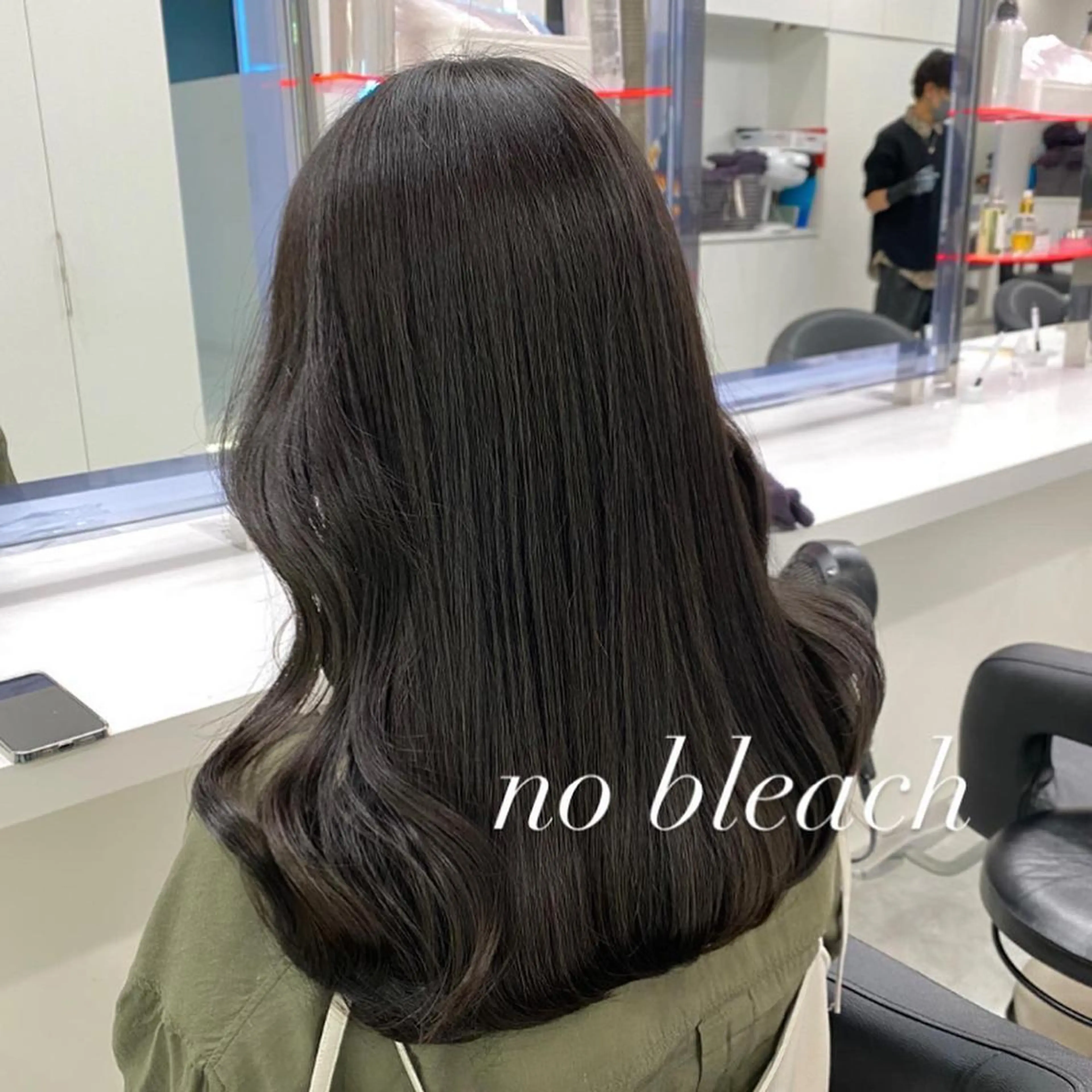 ロング カラー ヘアカラー トリートメント EARTH日吉店所属・🌼リナ🌼赤み消し オリーブ/ブラウンのヘアスタイル