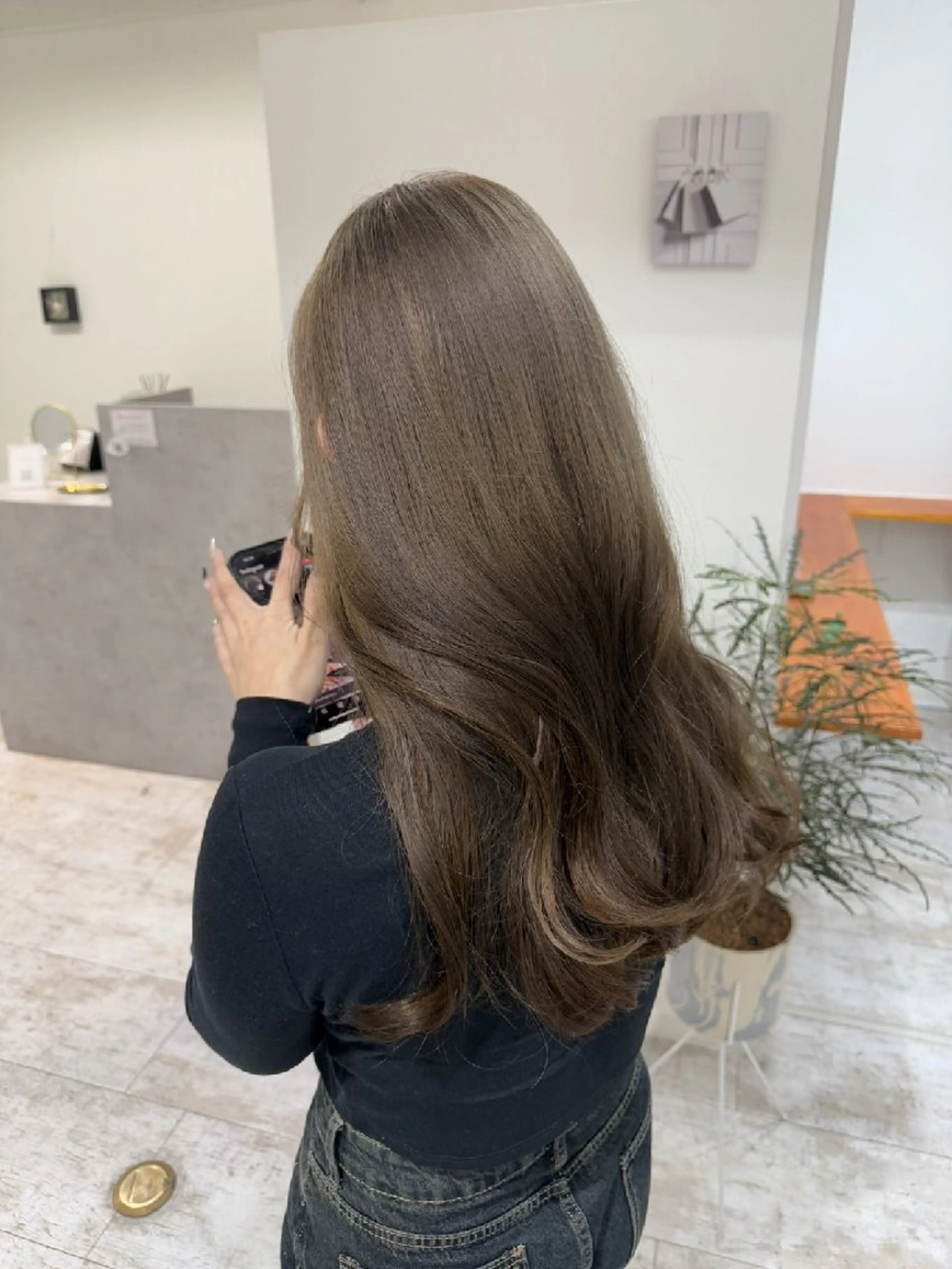 ロング カラー ヘアカラー ate.心斎橋 髪質改善のヘアスタイル
