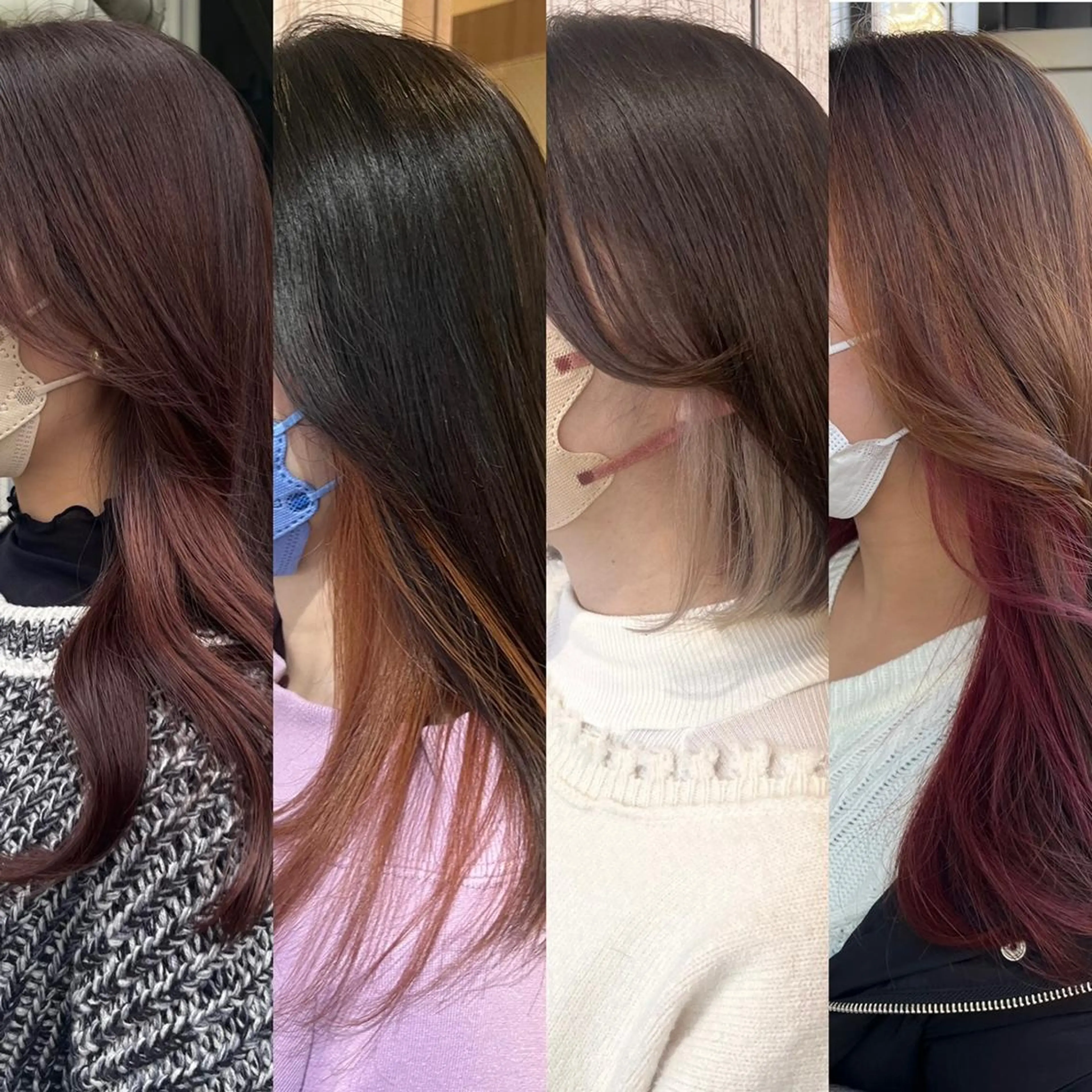 カラー インナーカラー KANA🎀韓国 🇰🇷ハイライトのヘアスタイル