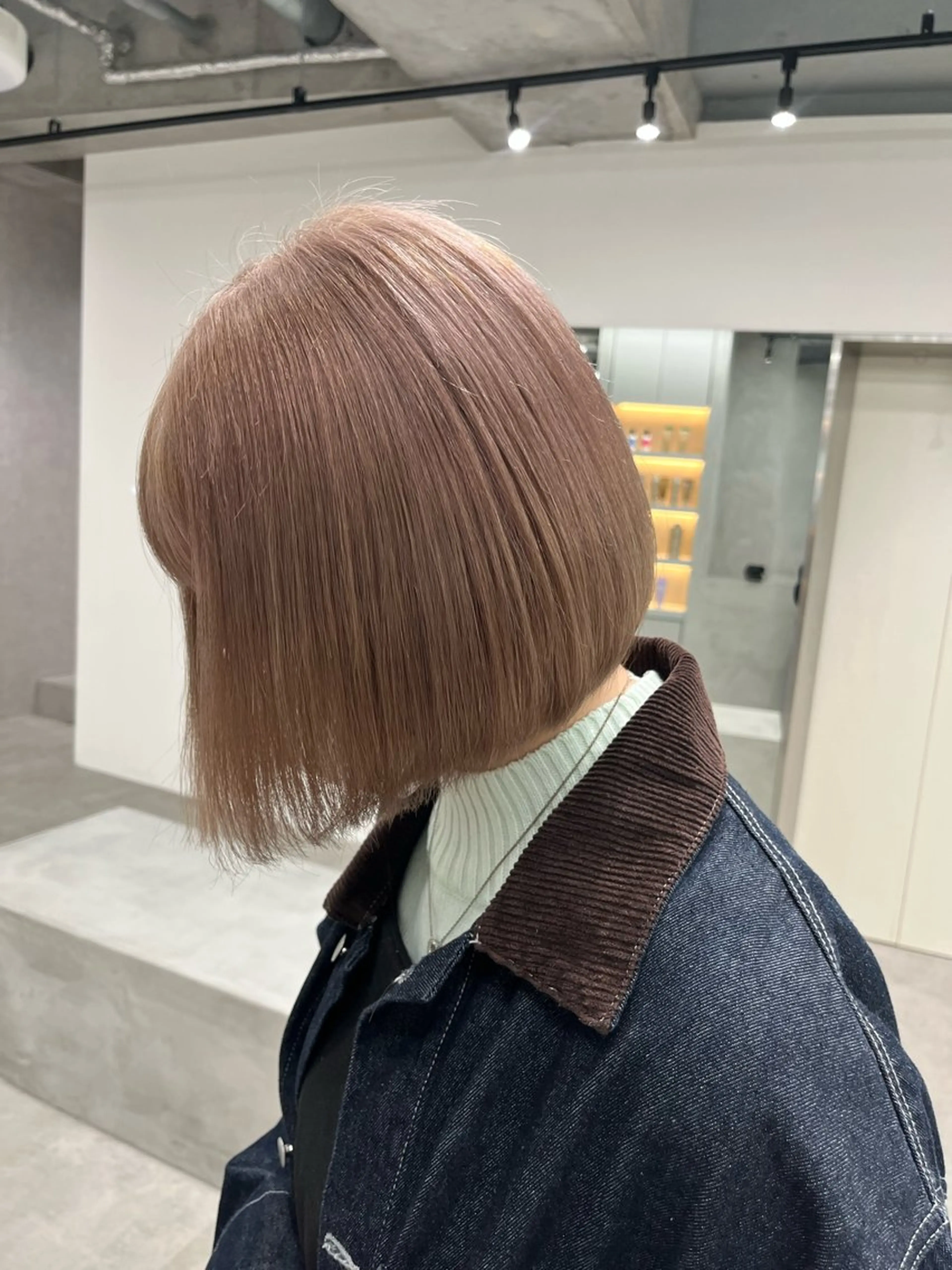 カラー ハイトーンカラー ボブ ヘアカラー カット¥1100 / 𝙍𝙪𝙣𝙖⟡.のヘアスタイル