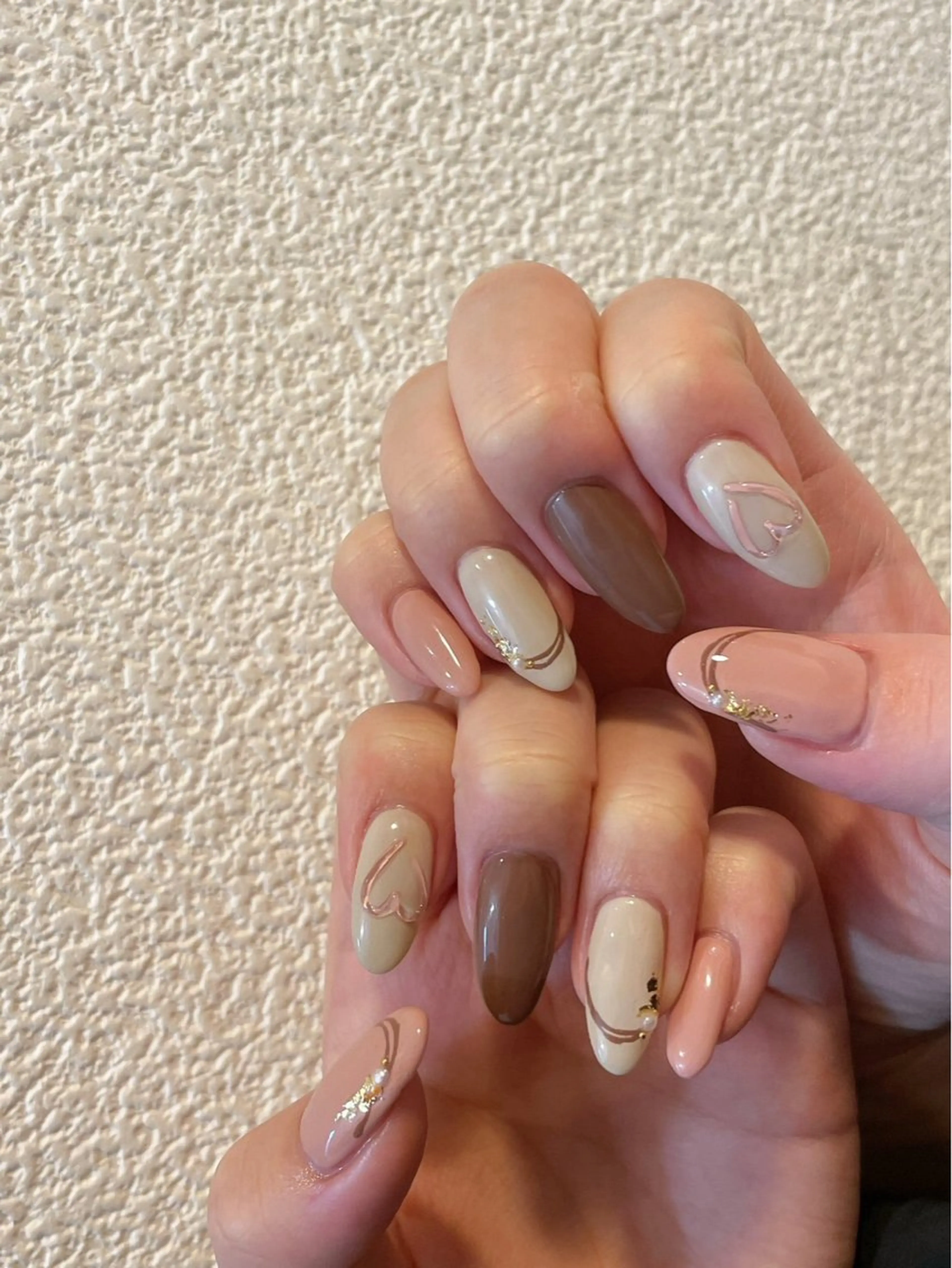 ネイル ジェルネイル マグネットネイル パラジェル バレンタイン ワンホンネイル kiki nail 二子玉川のネイルデザイン