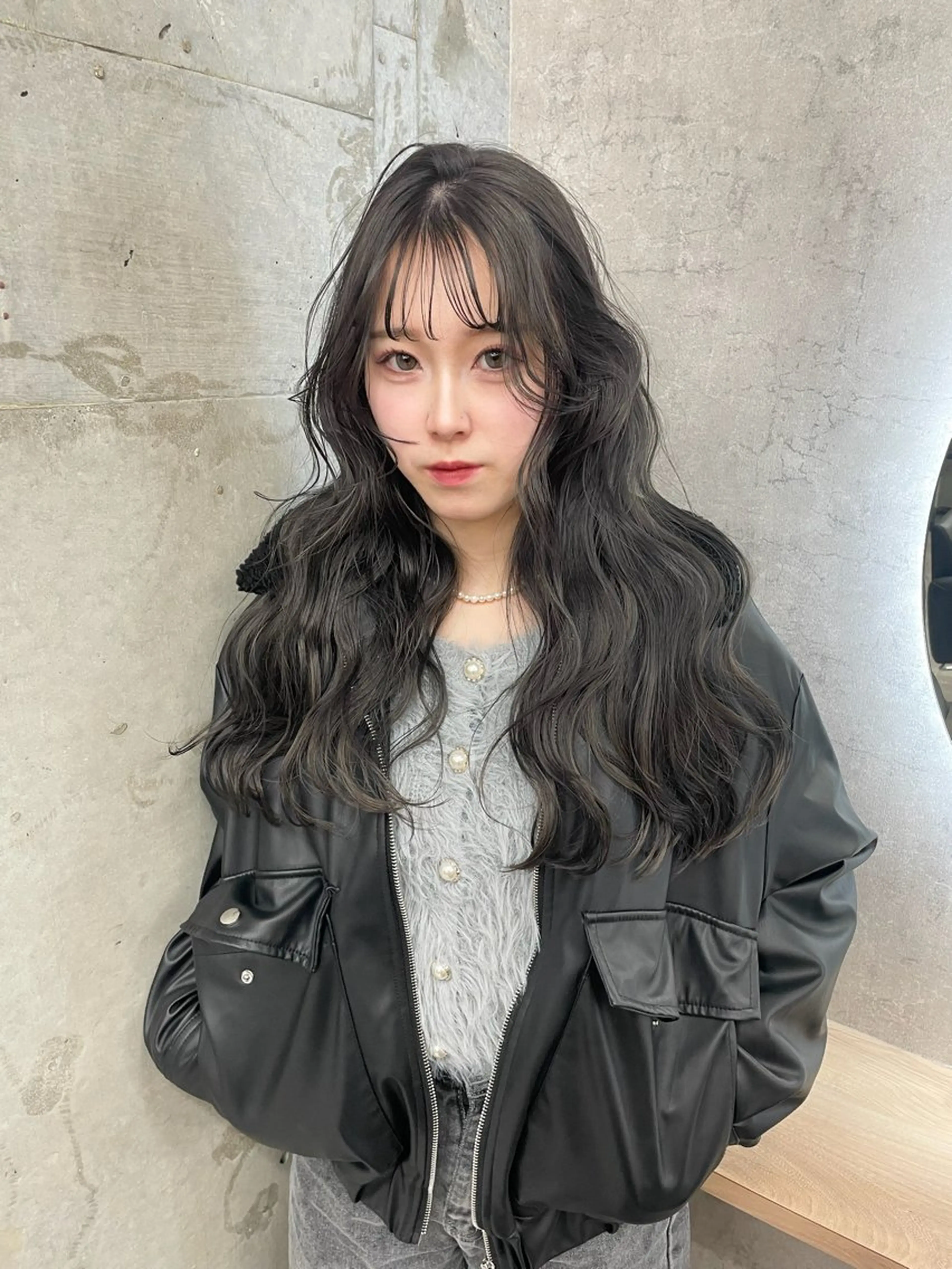 セミロング カラー 透明感カラー グレージュ 似合わせカット カット ヘアカラー ブリーチ/レイヤー 💕/momoaのヘアスタイル