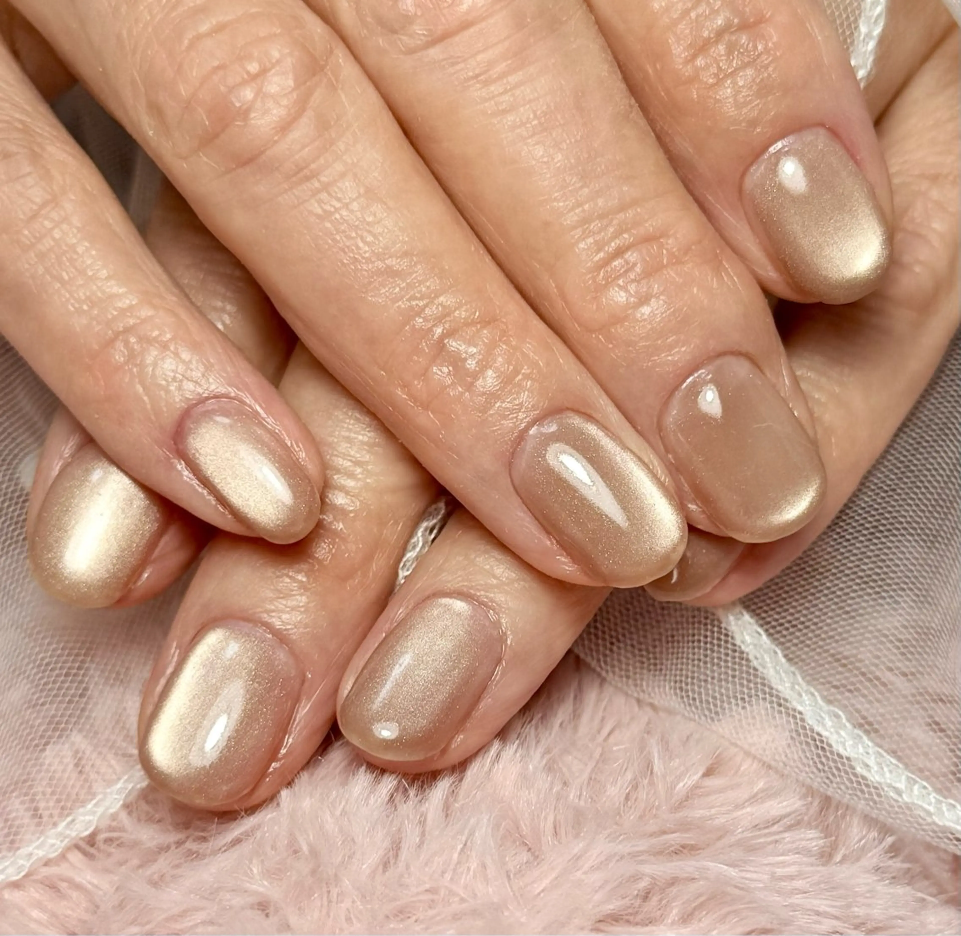 ネイル アートネイル チークネイル フラッシュネイル フラッシュマグ フレンチネイル M.N_ nailのネイルデザイン