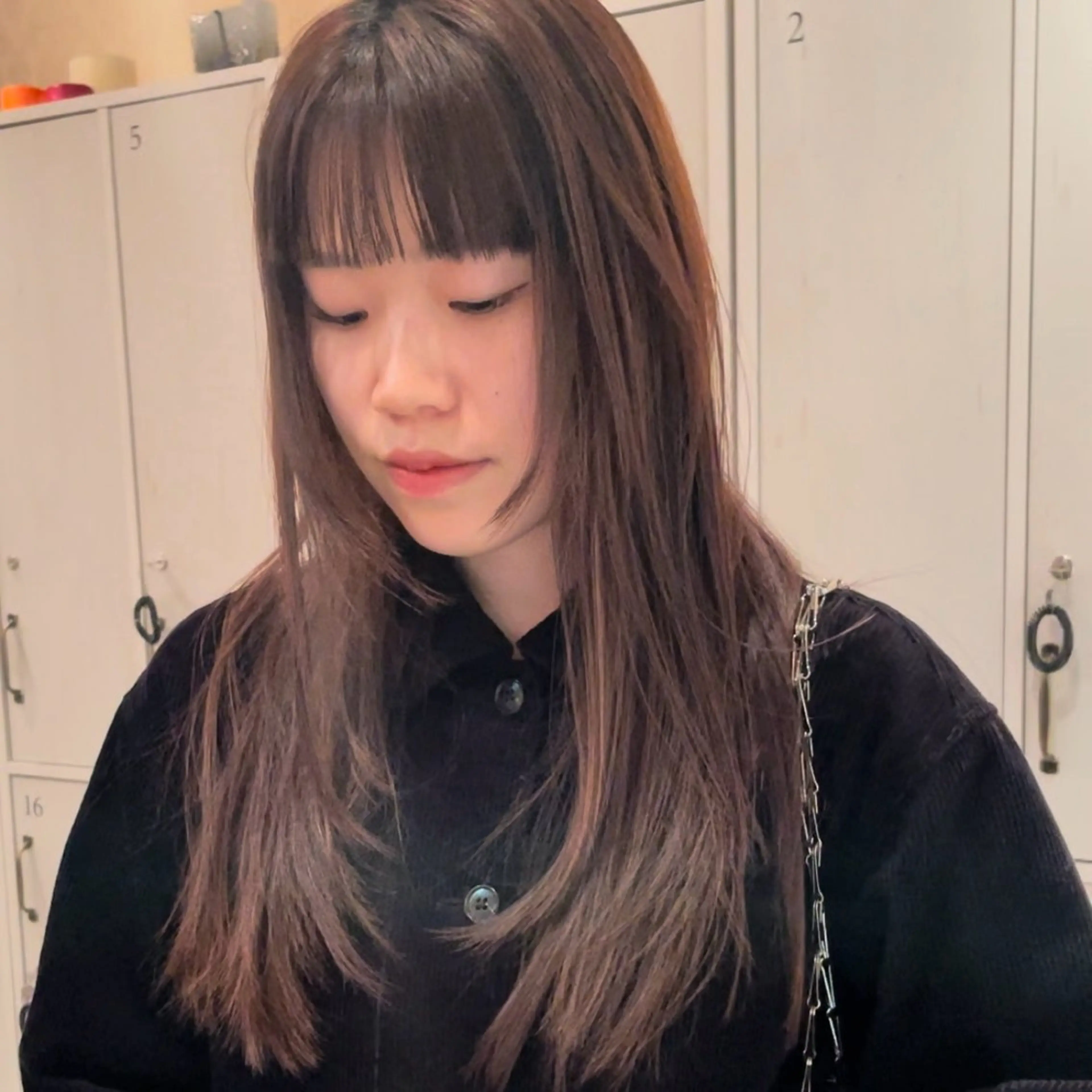 セミロング カット ヘアカラー トリートメント ボブ/レイヤー/ 艶カラー　山川廉弥のヘアスタイル