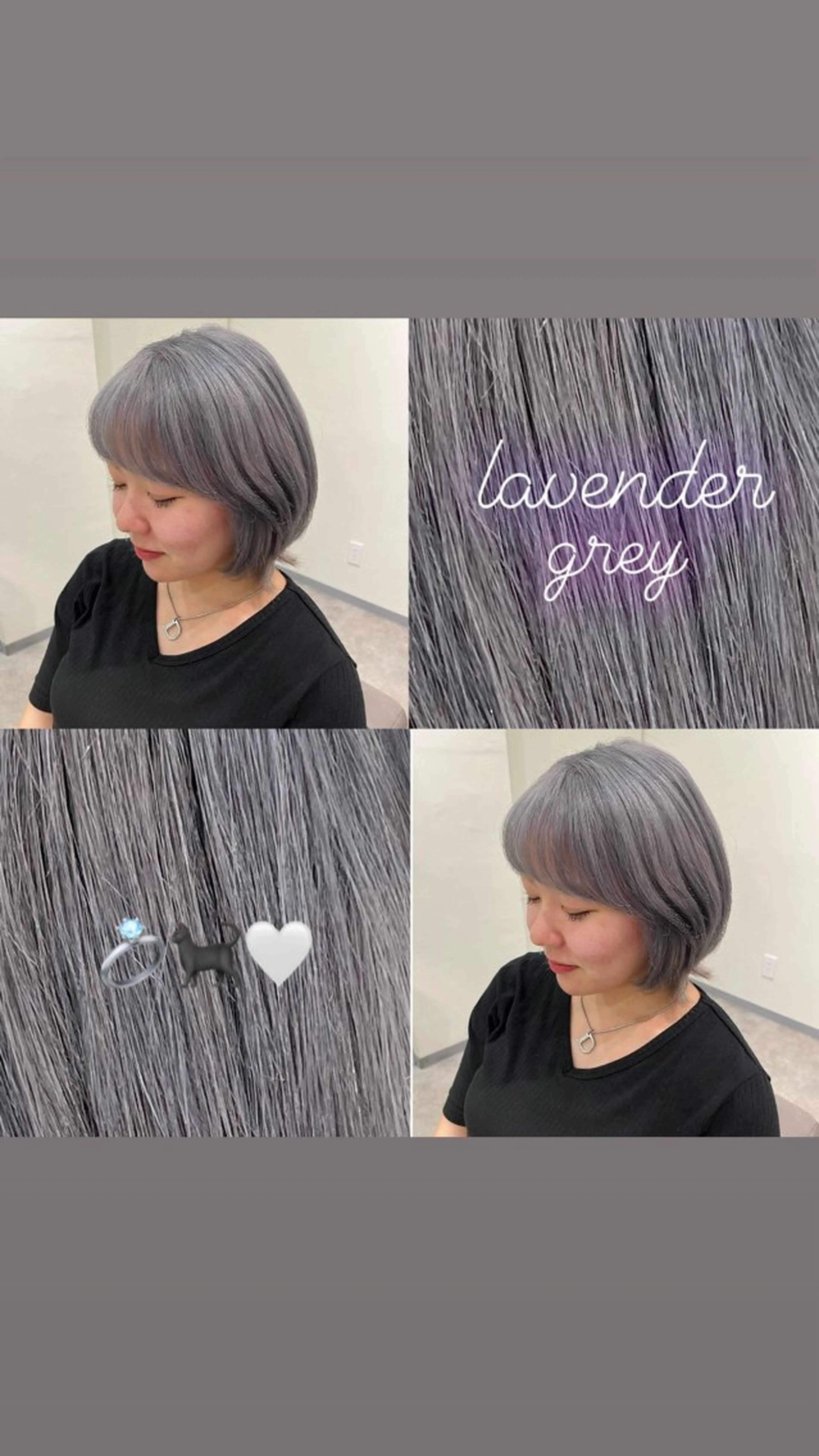 カラー ラベンダーカラー ラベンダーグレー ⭐︎入江夏子🦒⭐︎ カットモデル募集🐬のヘアスタイル