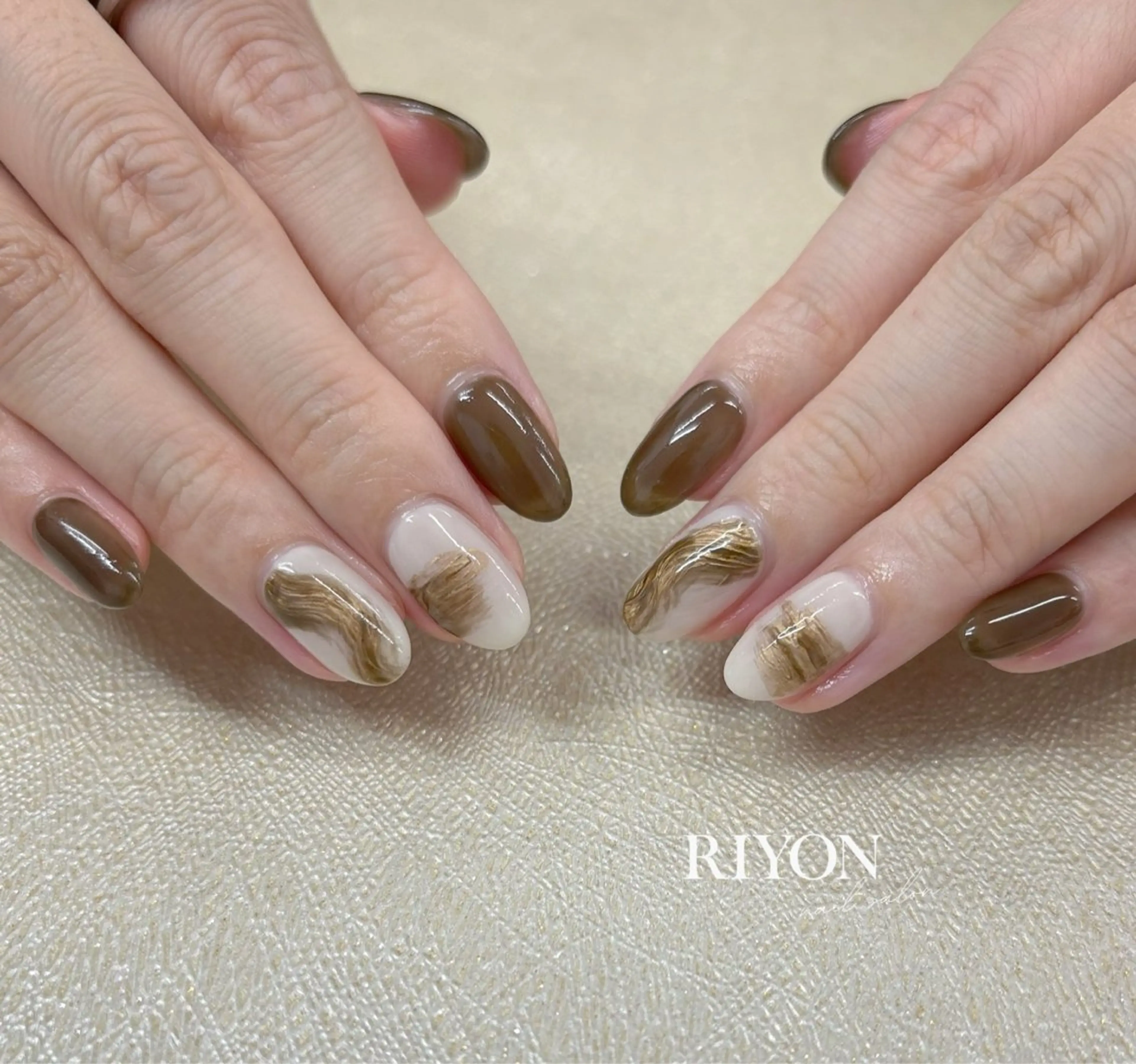 ネイル ブラウン RIYON staffのネイルデザイン