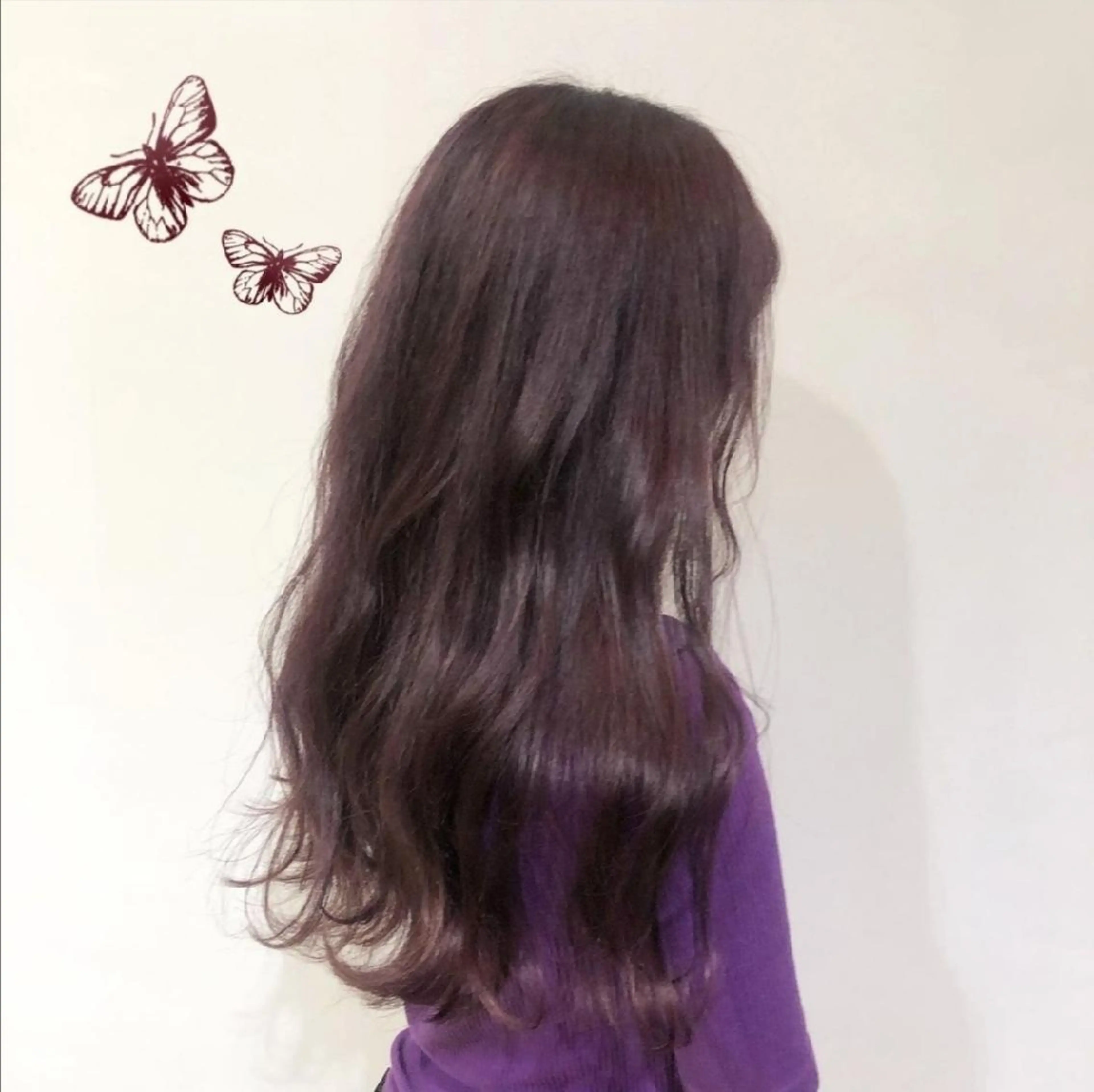 ロング カラー パープルカラー B.Chance所属・大友 琴羽のヘアスタイル