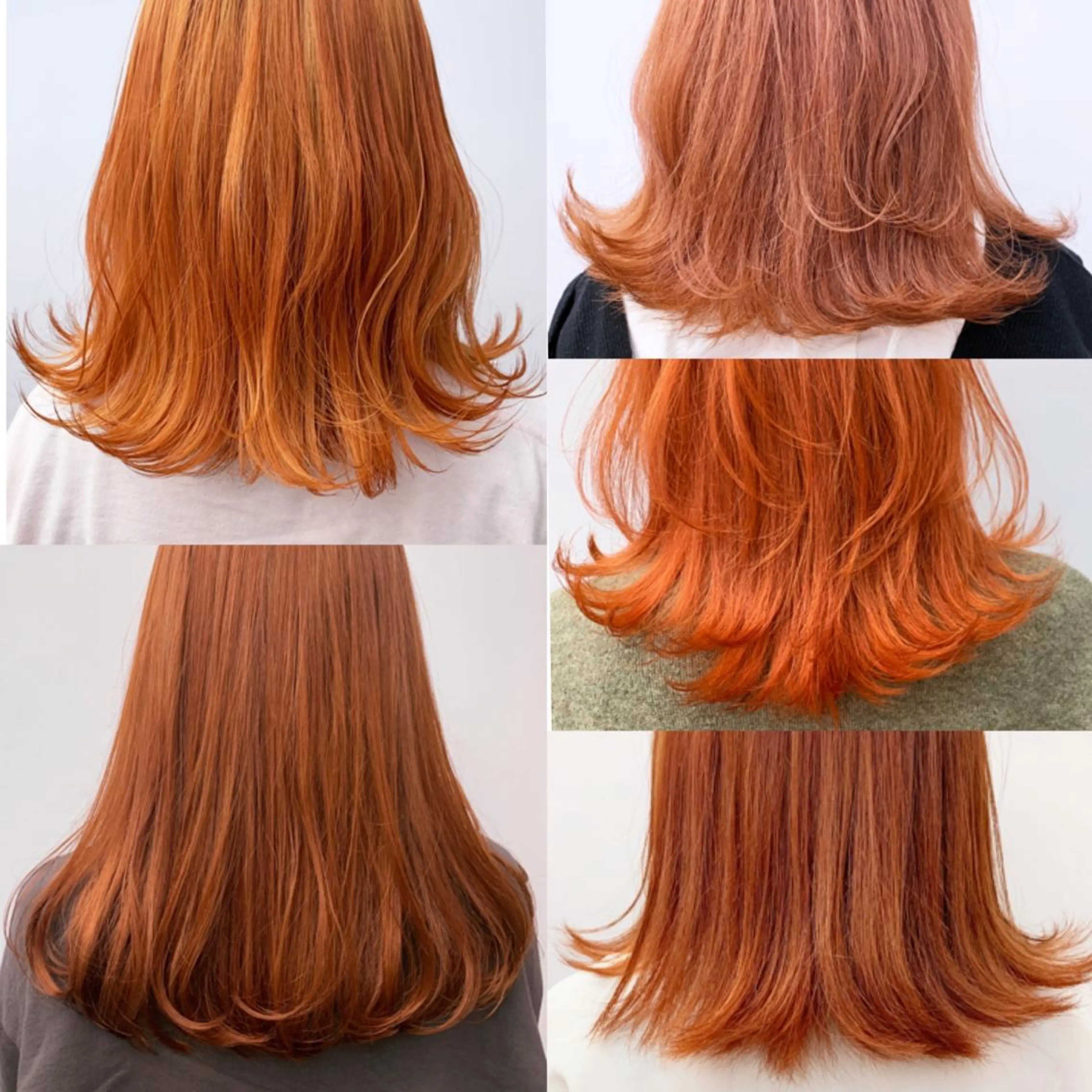 ミディアム カラー ベージュカラー ダブルカラー オレンジ オレンジベージュ カット ヘアカラー トリートメント newi 京橋 【yuuki】のヘアスタイル