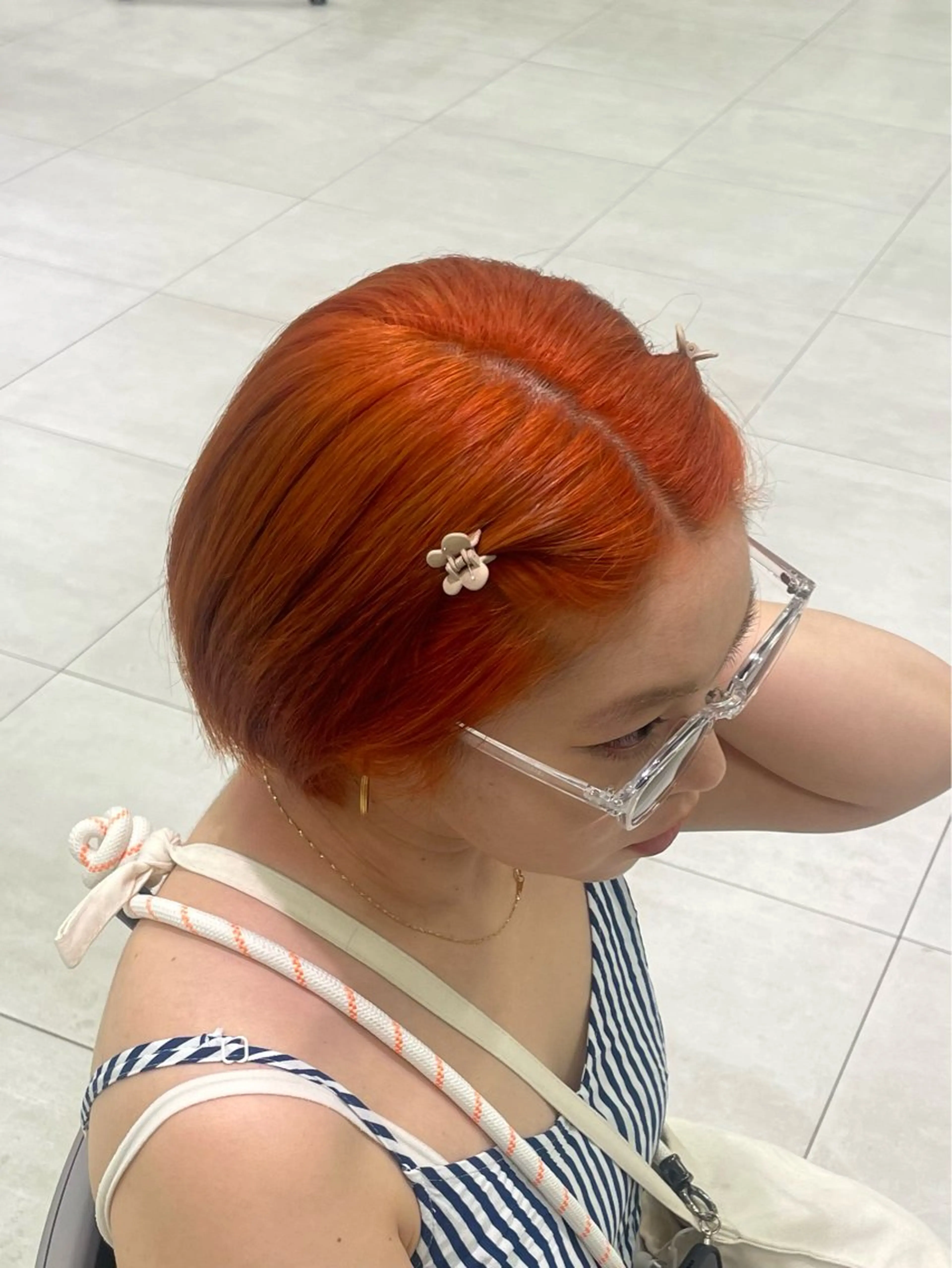 ショート 暖色/ブリーチ/メン ズパーマ/ﾐﾜﾁｶｺのヘアスタイル