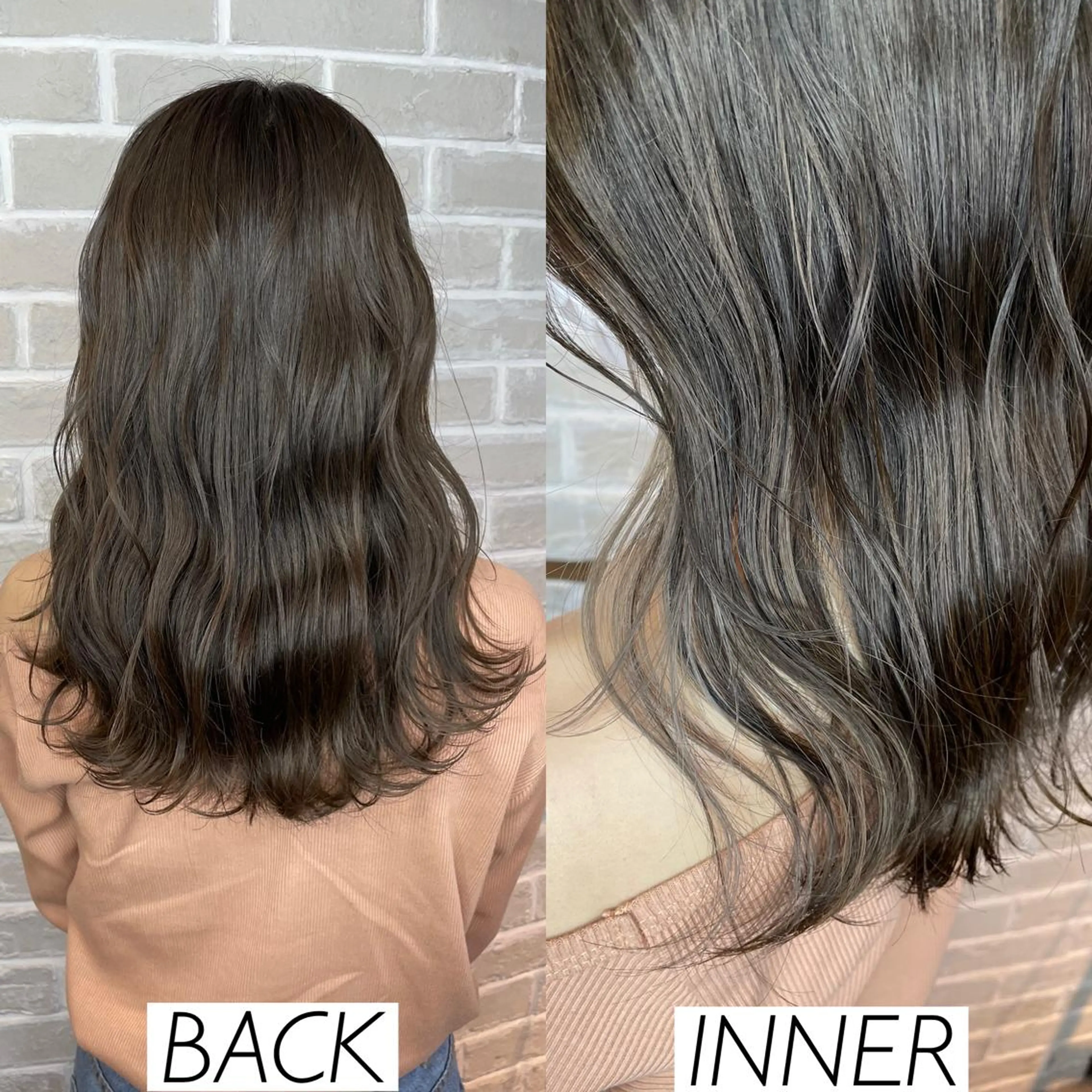 セミロング カラー ブリーチ ブルーカラー イヤリングカラー シルバー 外国人風カラー 森田 一平のヘアスタイル