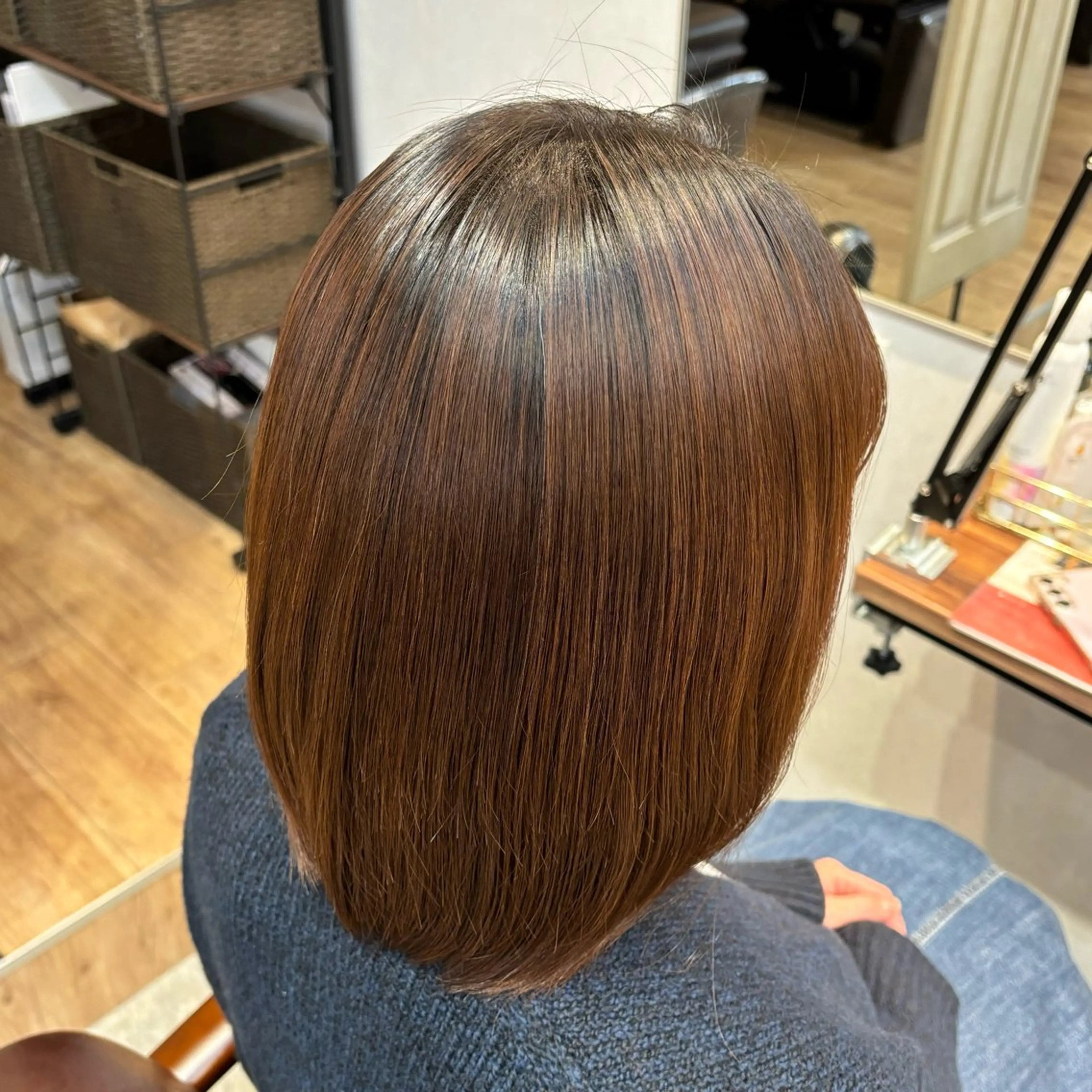 ミディアム 縮毛矯正 ☁カラーモデル募集中 ☁️ つづみのヘアスタイル