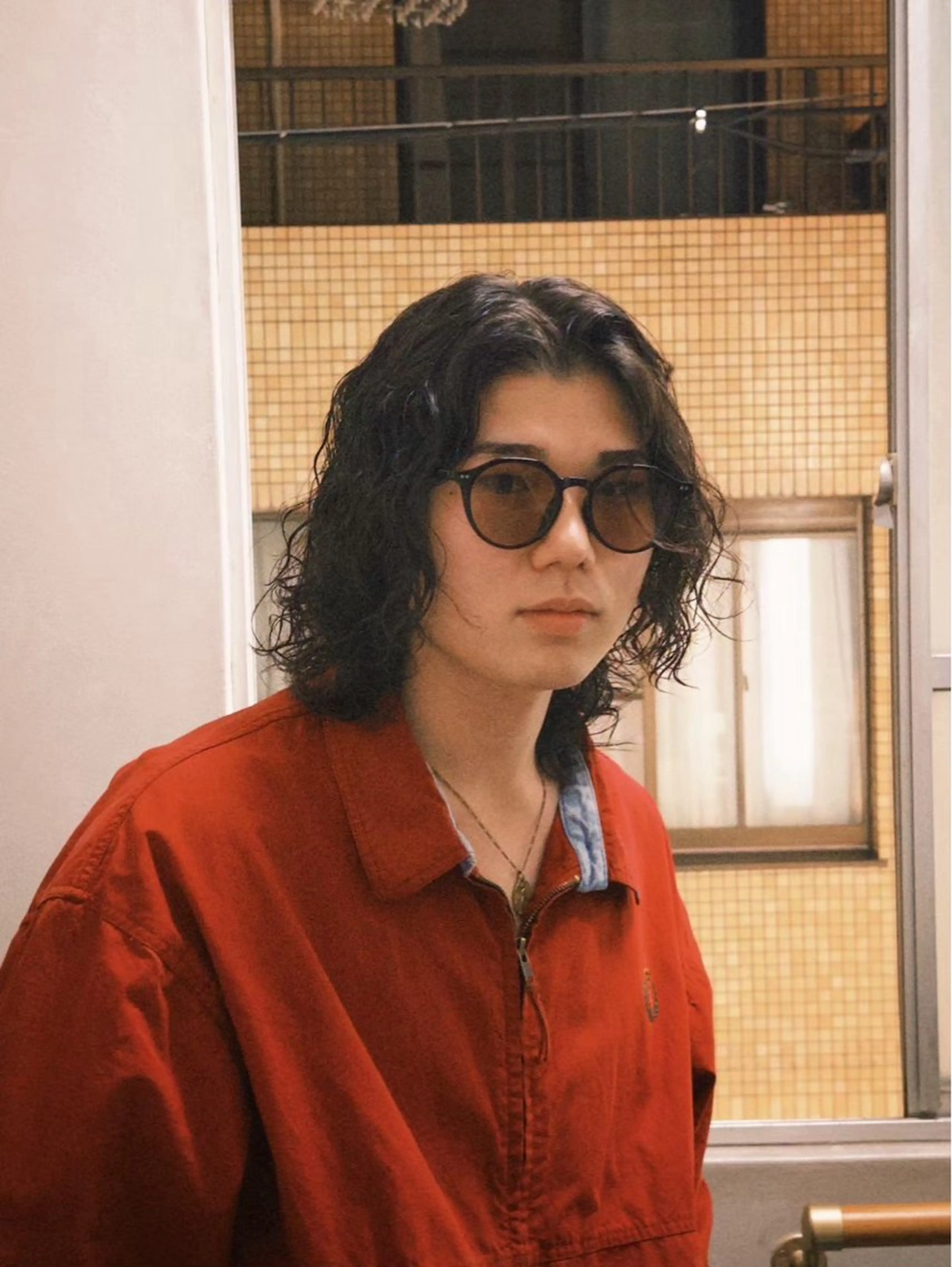 セミロング パーマ メンズ ⭐️メンズカラー⭐️ No1二田健吾‼️のヘアスタイル