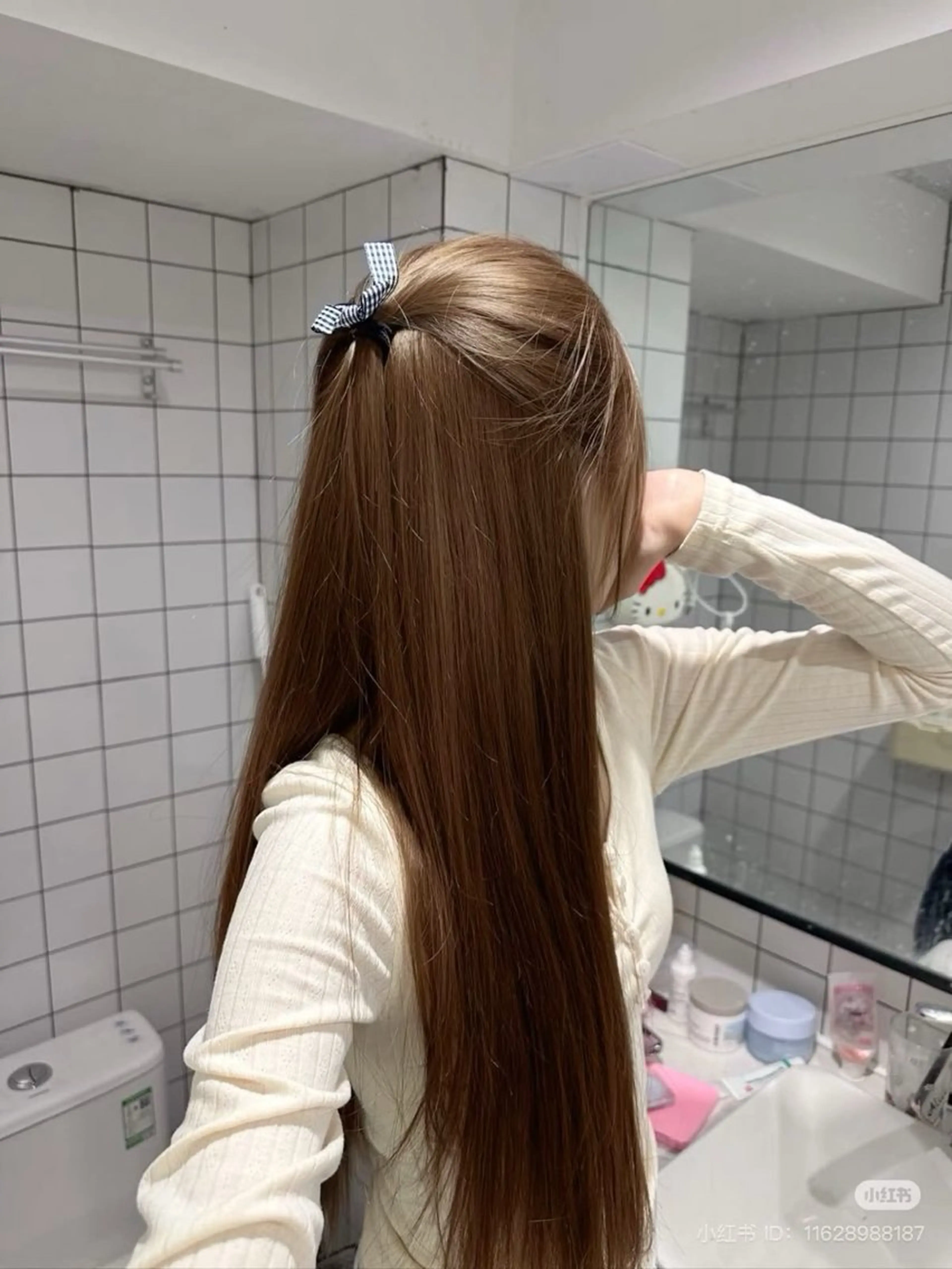 ロング カラー パーマ カット ヘアカラー トリートメント ヘッドスパ ヘアセット 🤍レイヤーカット/ ベージュヘア🤍のヘアスタイル