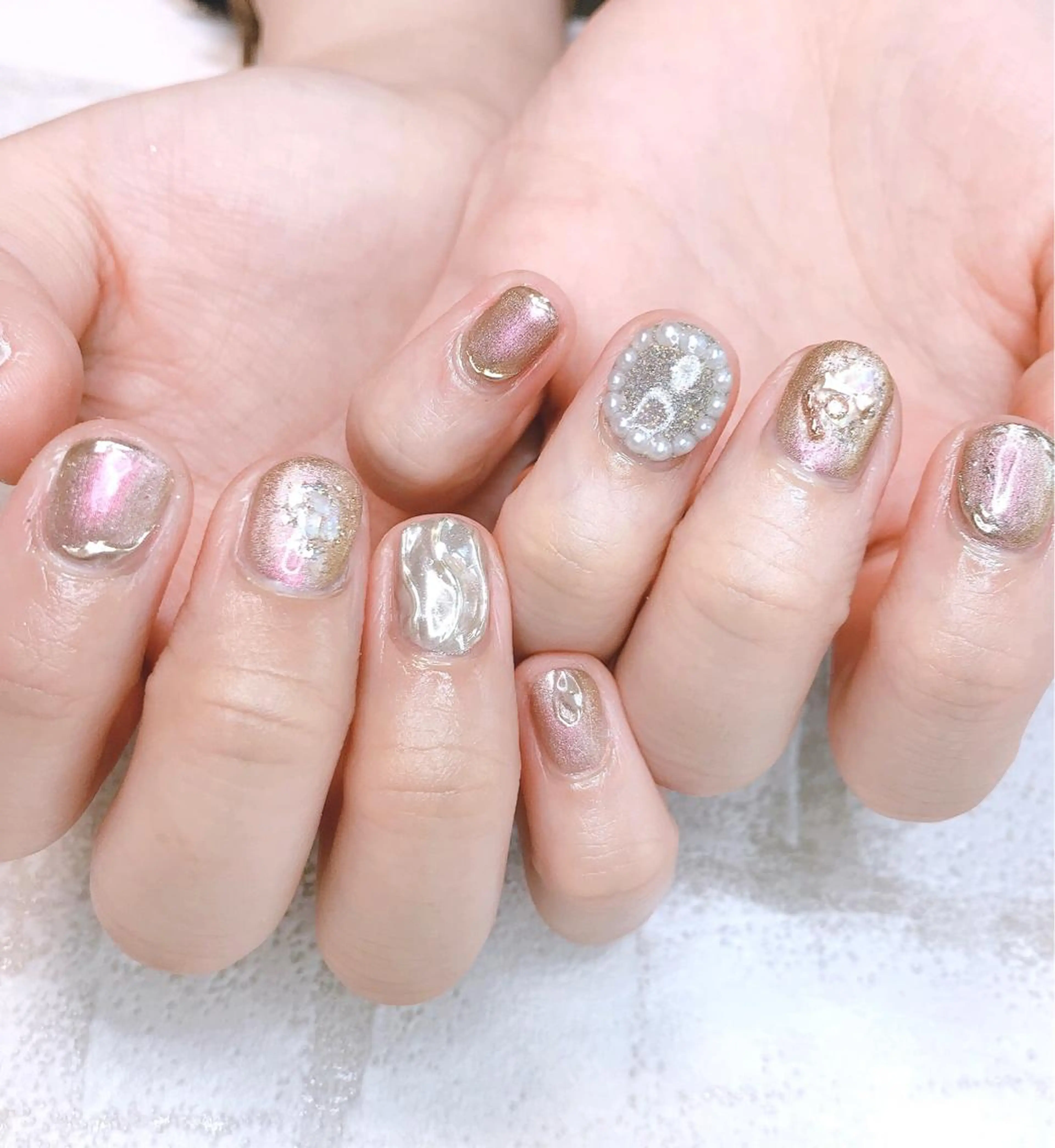 ネイル ピンク 冬ネイル クリスマス private salon G所属・goto yoshikoのその他イメージ