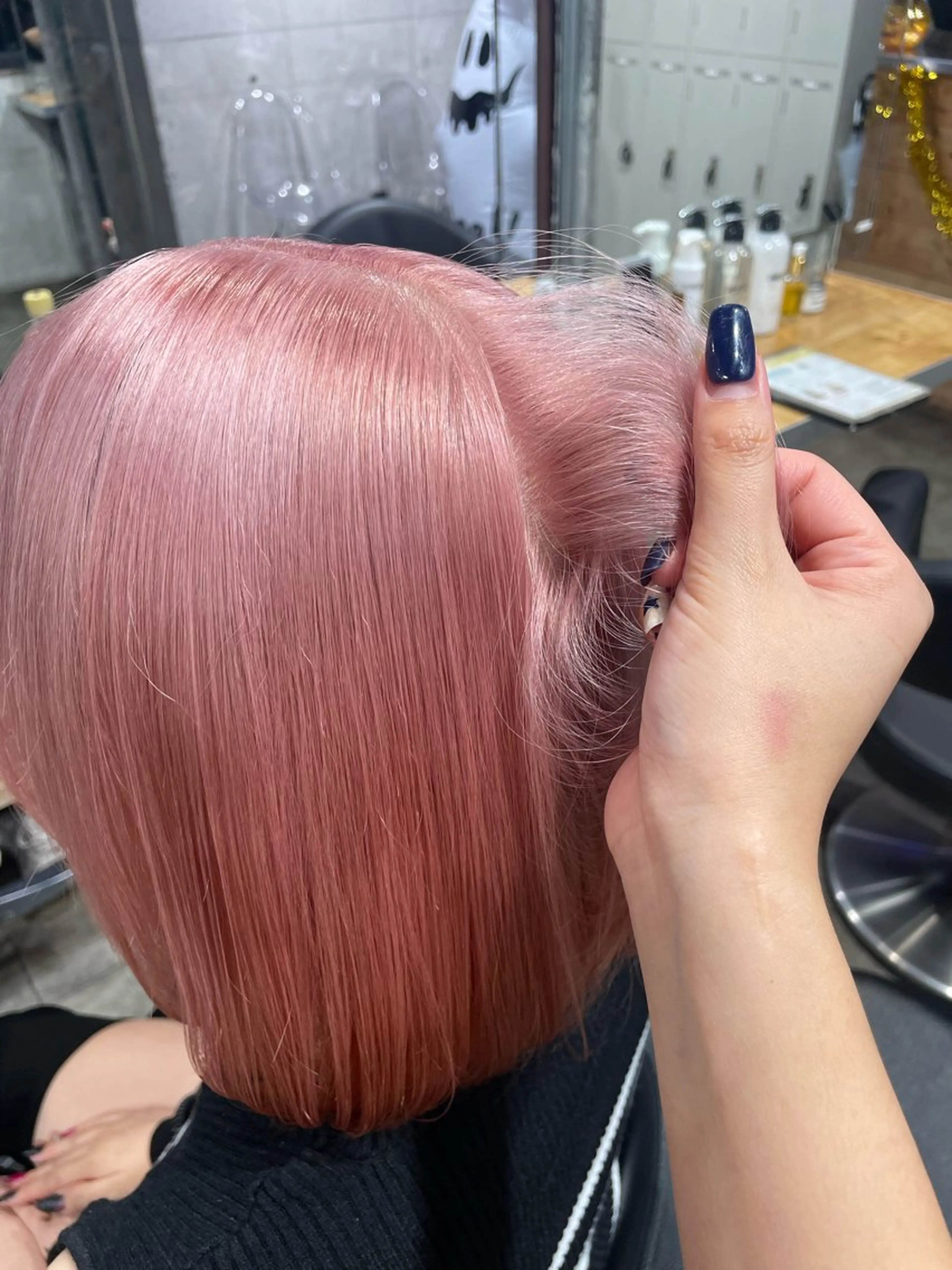 ミディアム カラー ヘアカラー トリートメント ハイトーンブロンド 横浜💞ミオのヘアスタイル