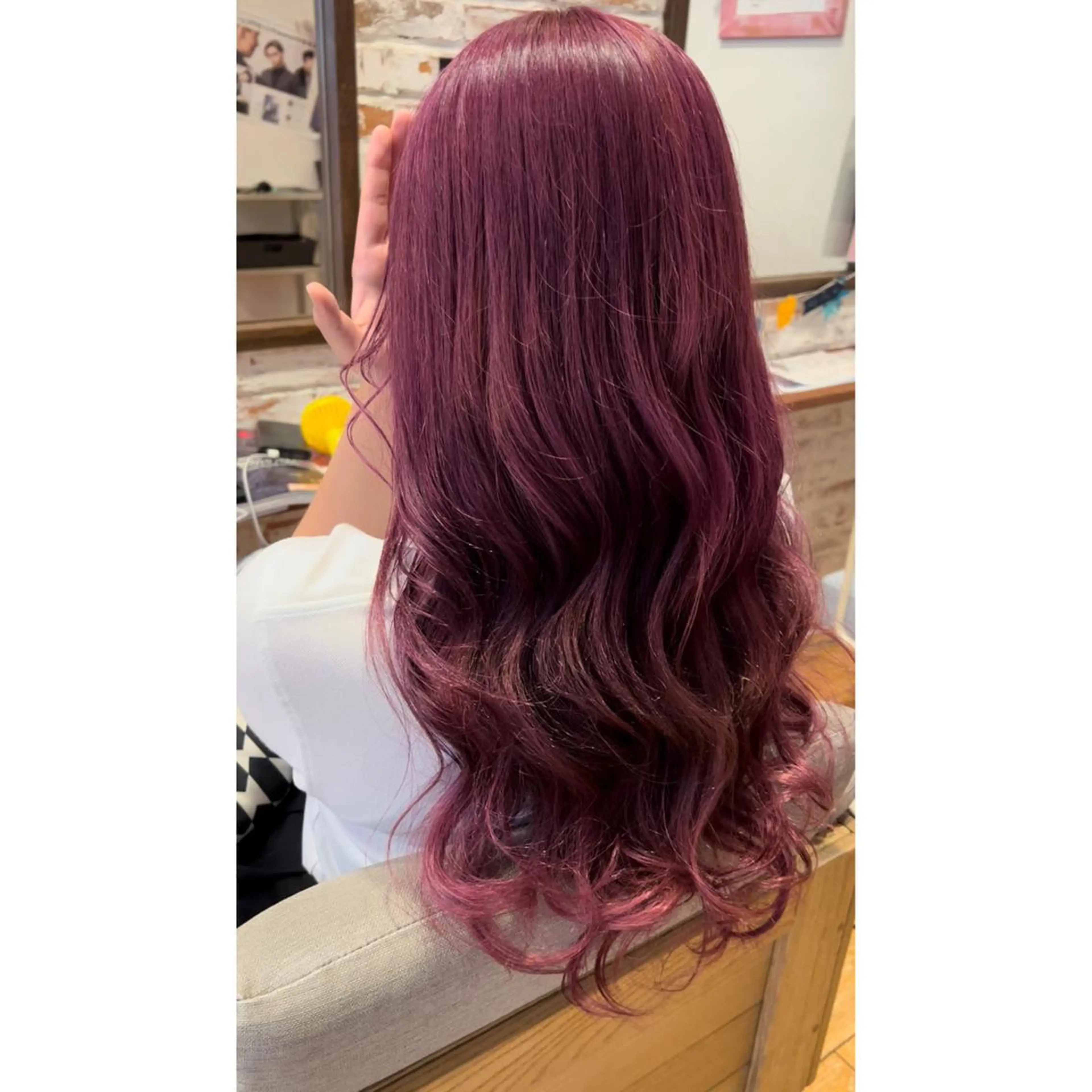 ロング ヘアカラー トリートメント ハイトーン/ ダブルカラー/透明感のヘアスタイル